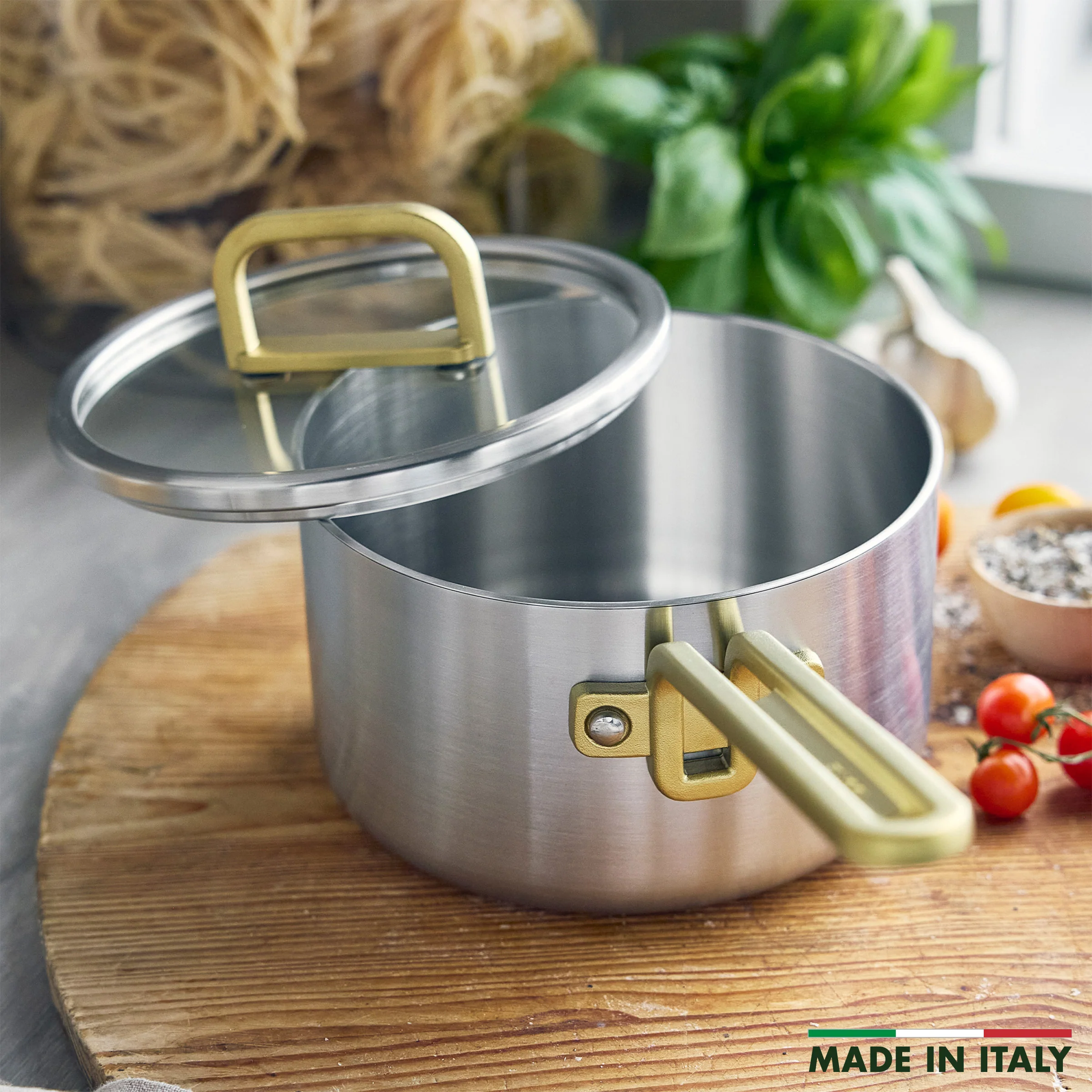 Stanley Tucci™ Uncoated Stainless Steel 2-Quart Saucepan with Lid