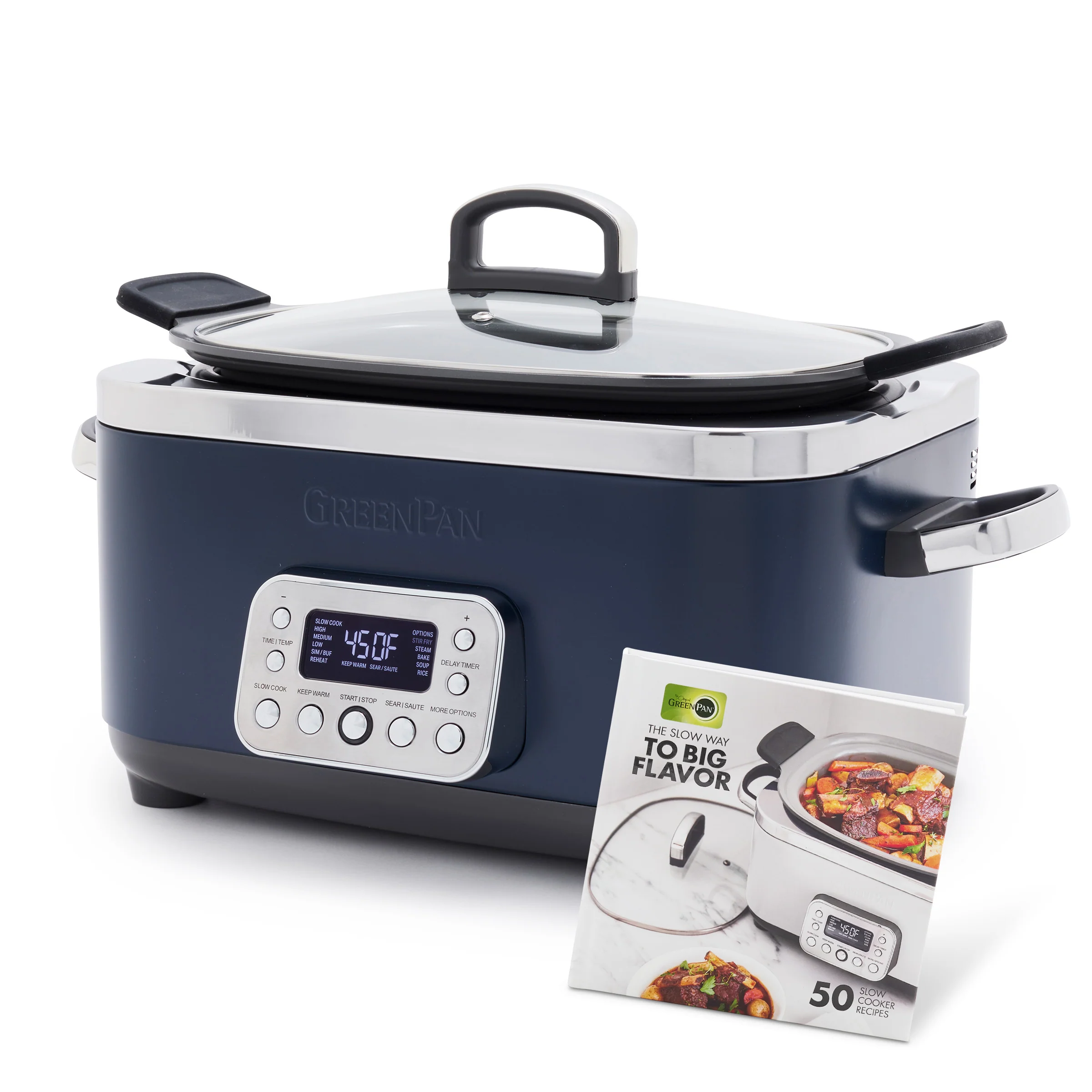 Elite 14-in-1 6-Quart Slow Cooker | Oxford Blue