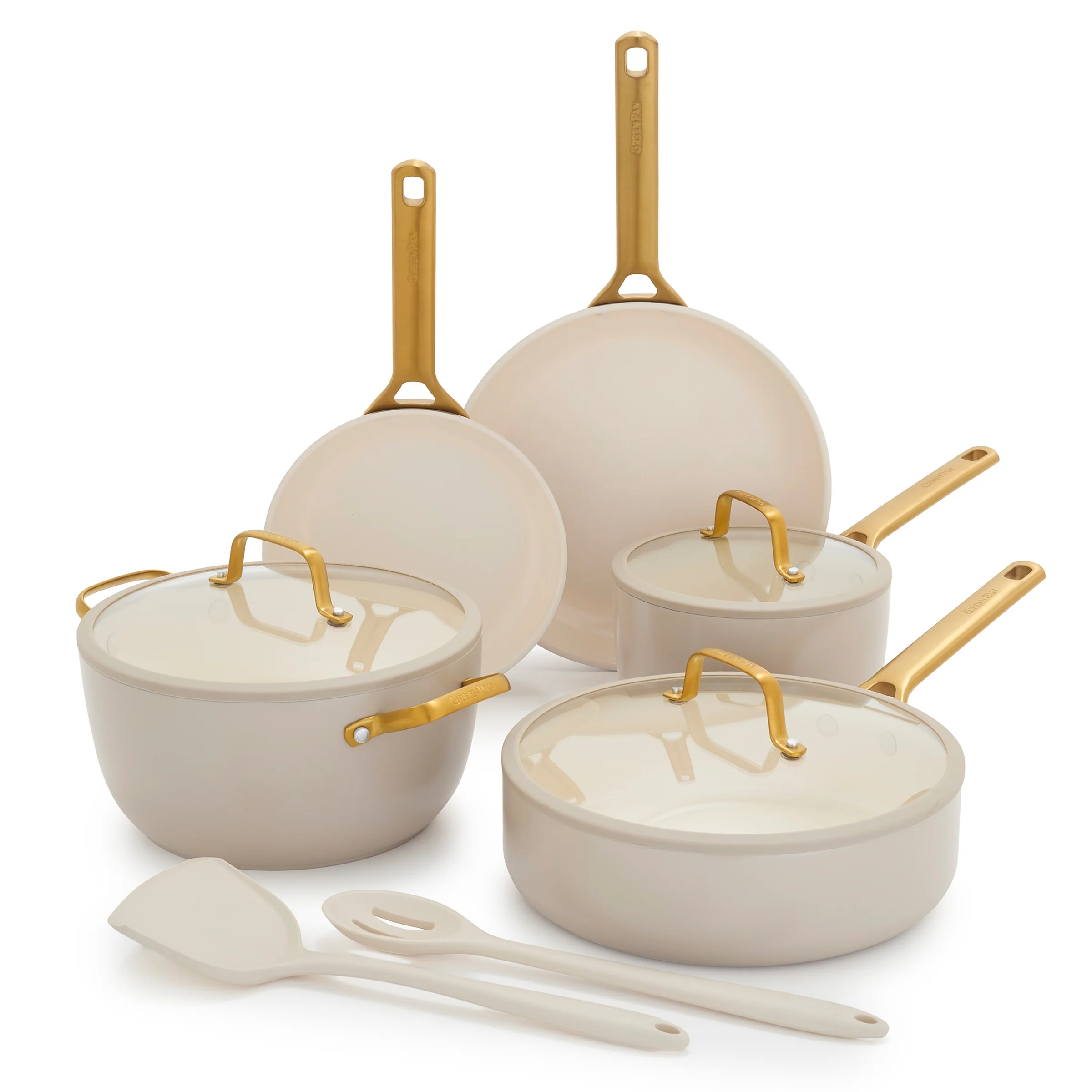 Reserve Pro Ceramic Nonstick 10-Piece Cookware Set | Macadamia