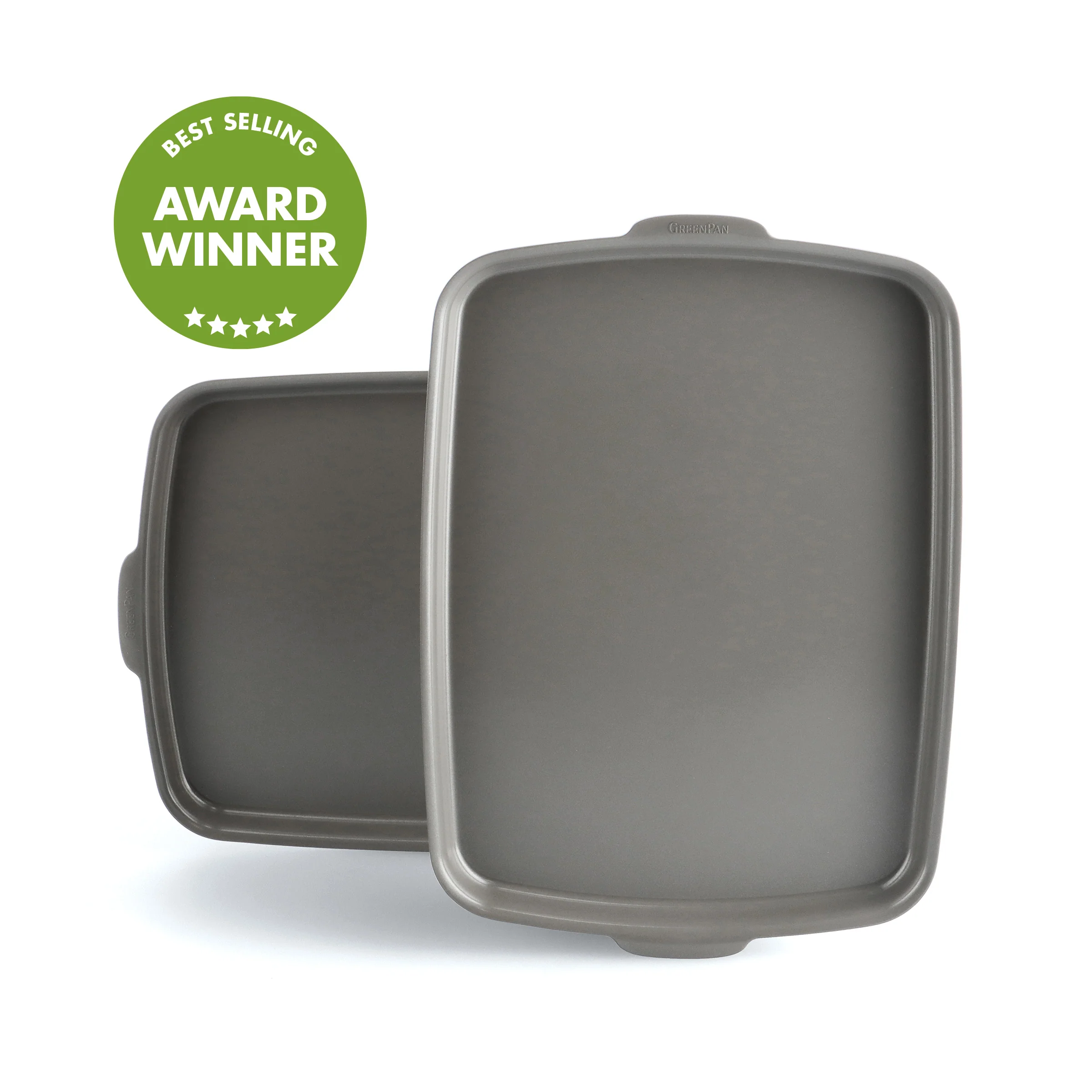 Premiere Ovenware Ceramic Nonstick 2-Piece 13 x 9  Quarter Sheet Pan Set