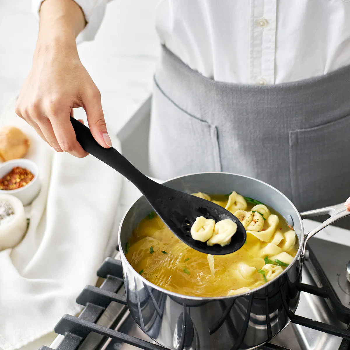 Premiere Silicone Slotted Spoon | Black