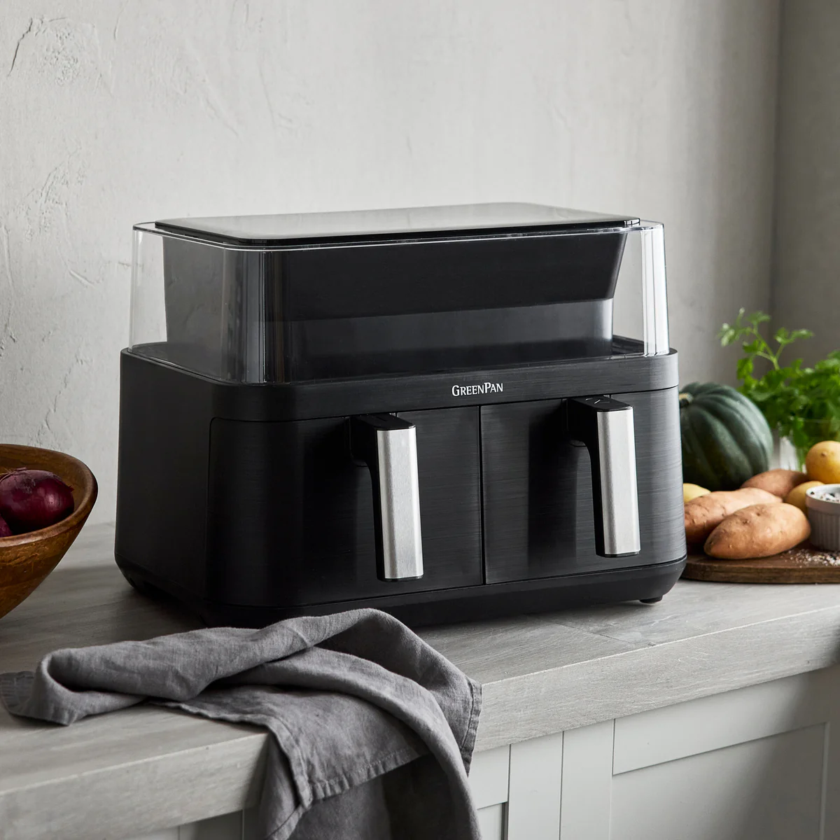 Bistro 10-Quart 360˚ Clear View Double Air Fryer