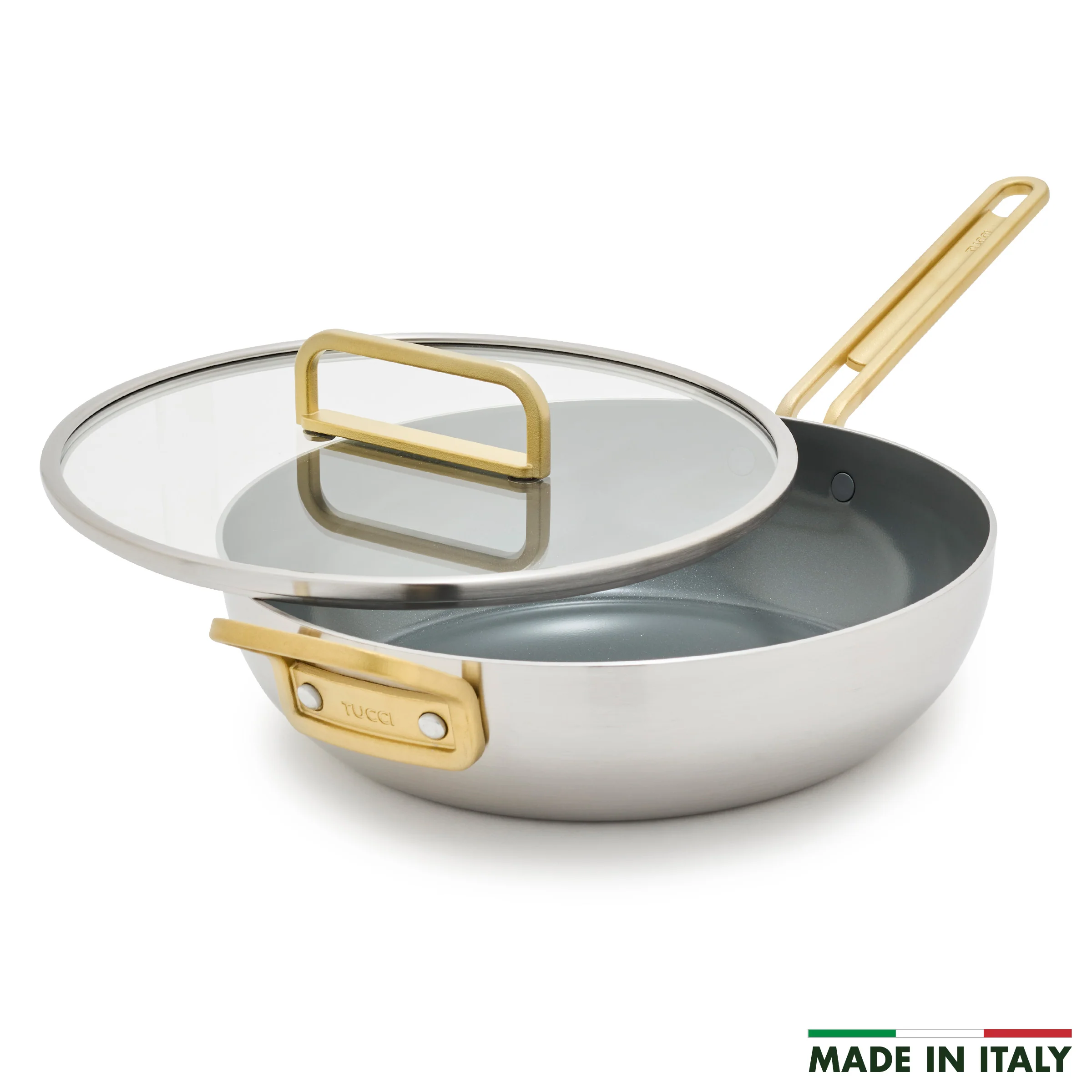 Stanley Tucci™ Stainless Steel Ceramic Nonstick 4.5-Quart Stanley Pan Jr. with Lid