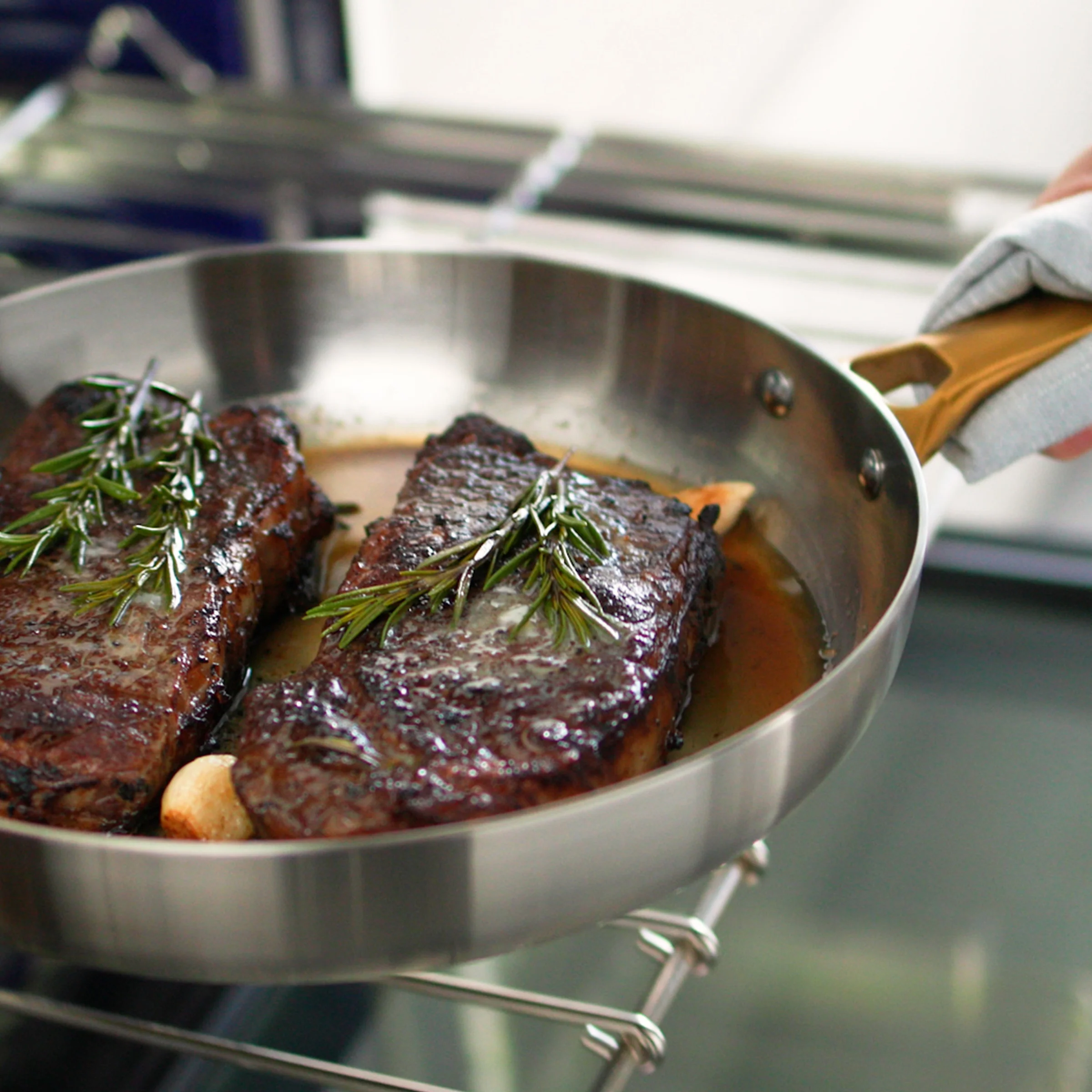 Reserve Stainless Steel 10 and 12 Frypan Set