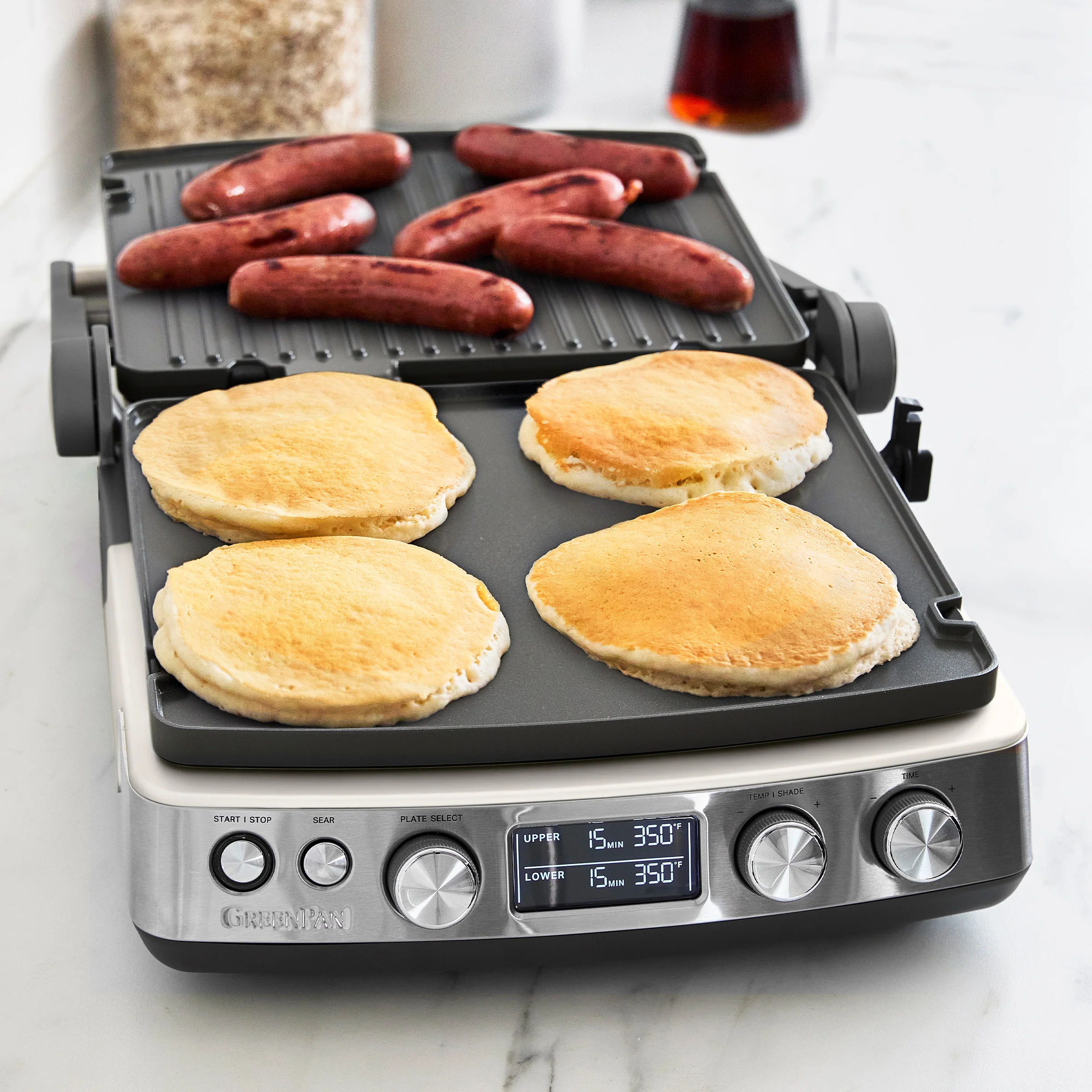 Elite Multi Grill & Griddle with Waffle Plates | Cloud Cream