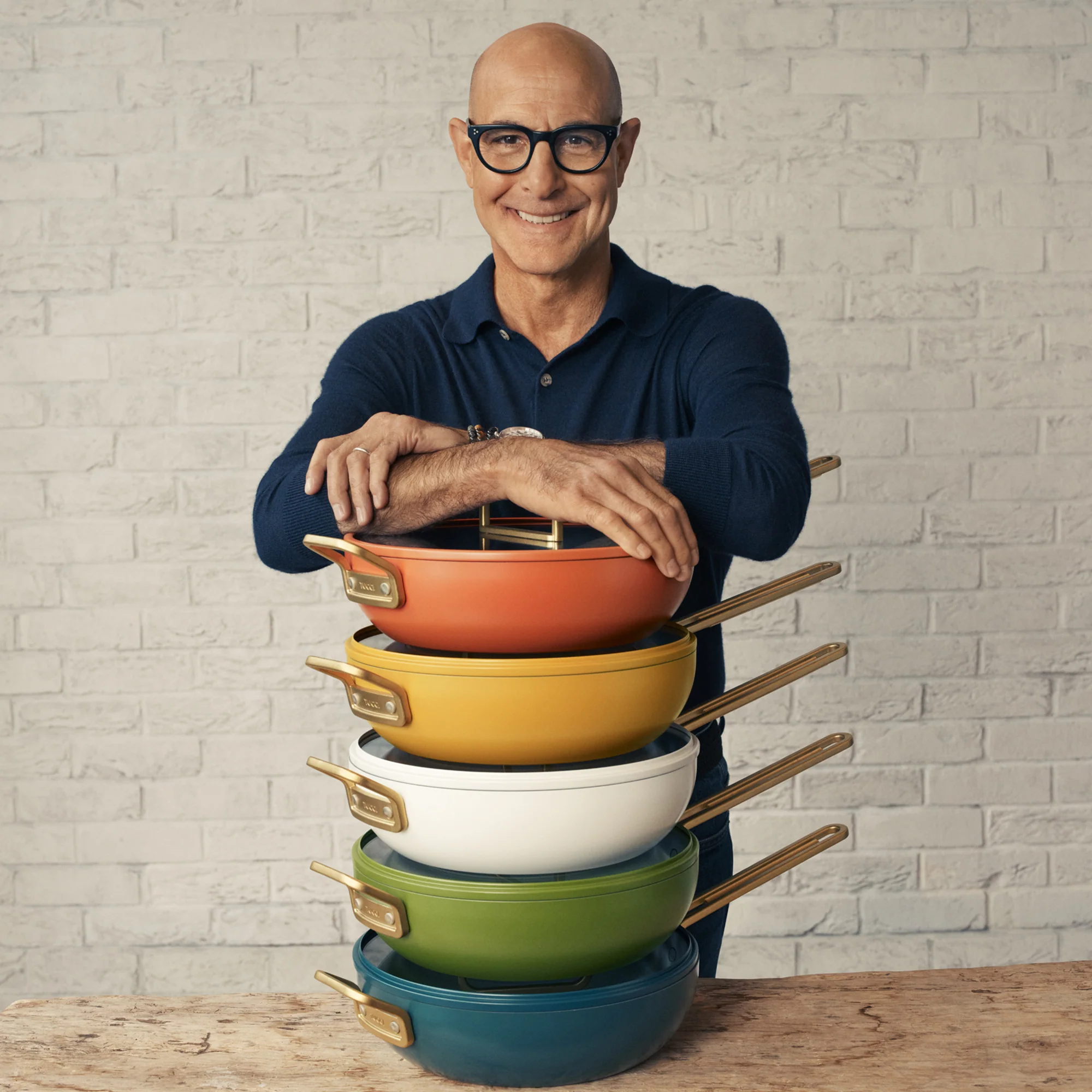 Stanley Tucci™ Ceramic Nonstick 4.5-Quart Stanley Pan Jr. | Carrara White