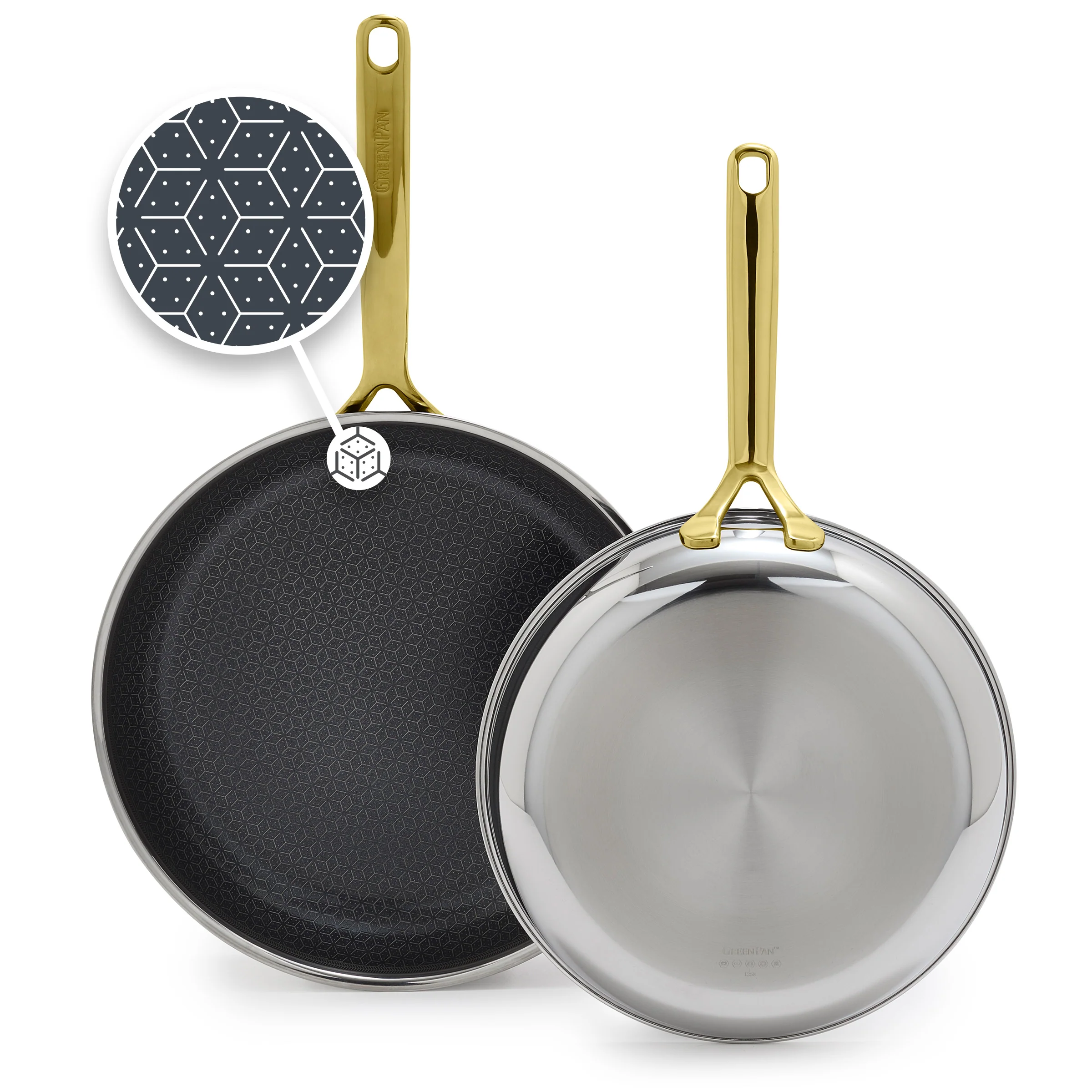 Spectra Gold Thermobond Hybrid Ceramic Nonstick 10 and 12 Frypan Set