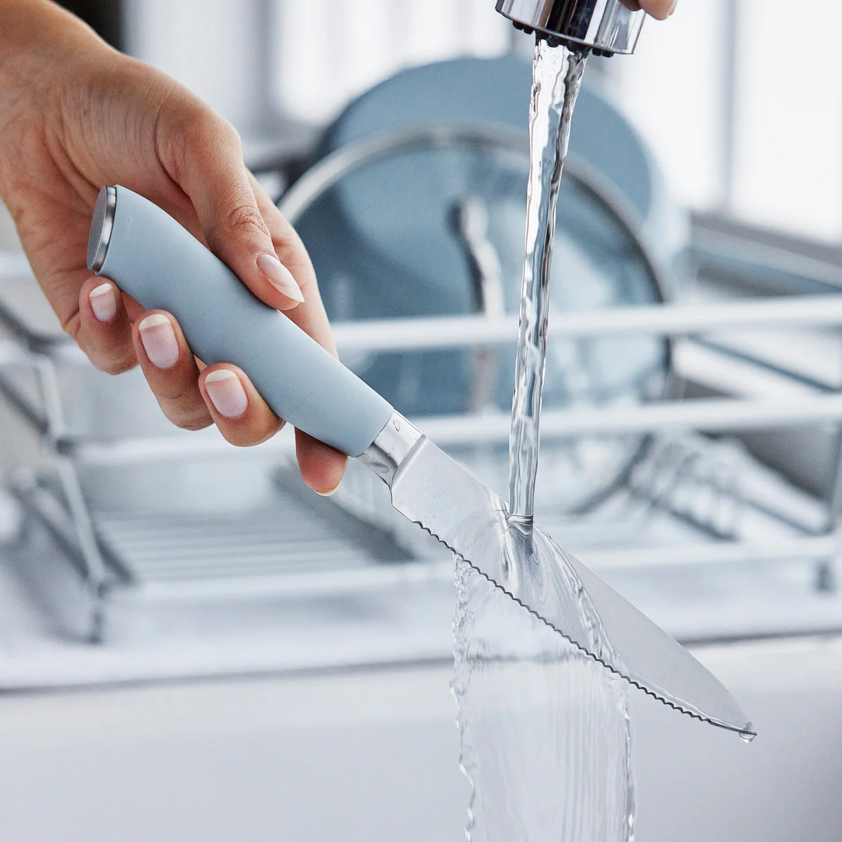 Titanium Cutlery 5 Serrated Utility Knife | Blue Haze