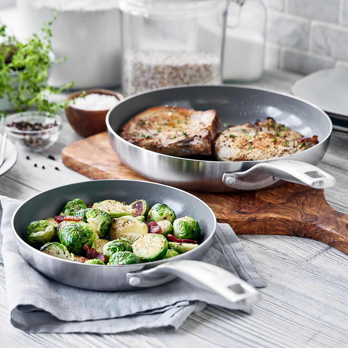 Chatham Stainless 8 and 10 Frypan Set