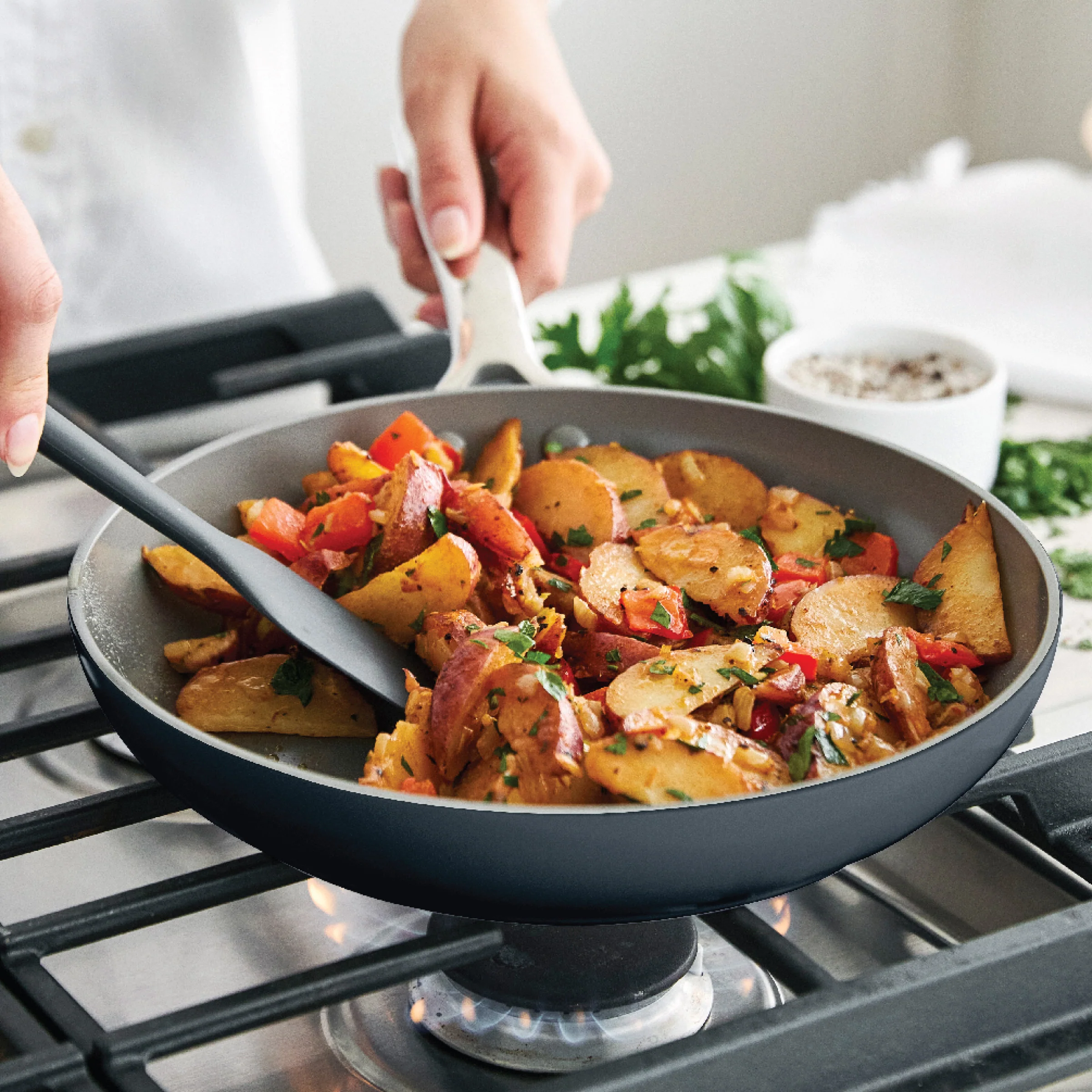 Eras Ceramic Nonstick 11-Piece Cookware Set | Slate