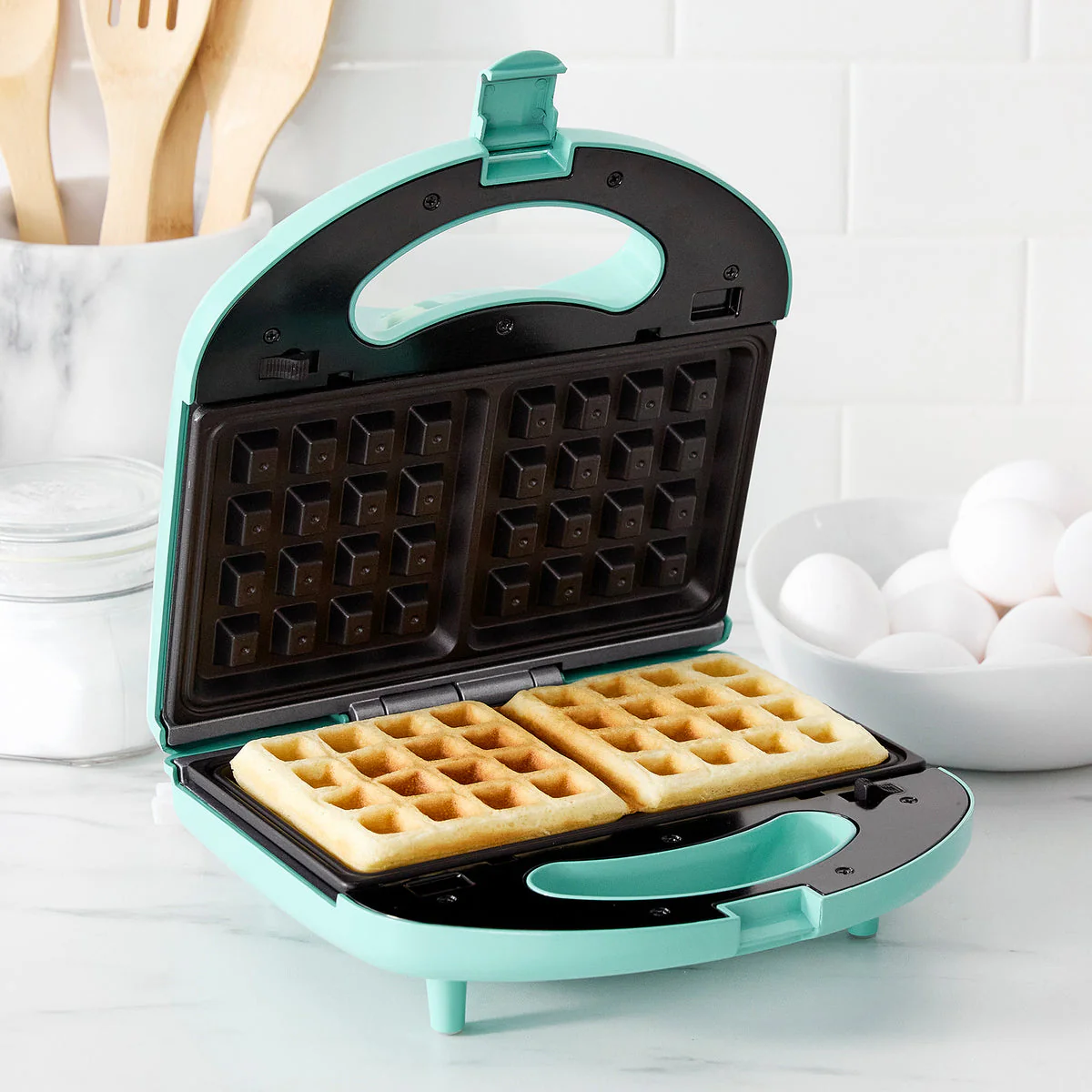 GreenLife Waffle and Sandwich Maker | Turquoise