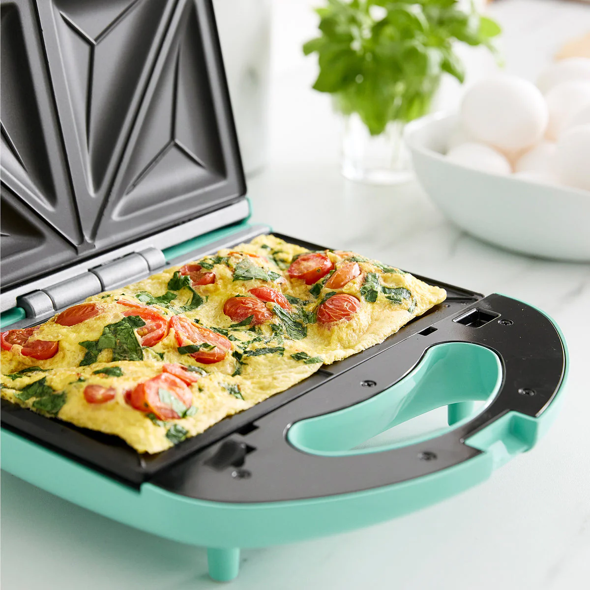 GreenLife Waffle and Sandwich Maker | Turquoise