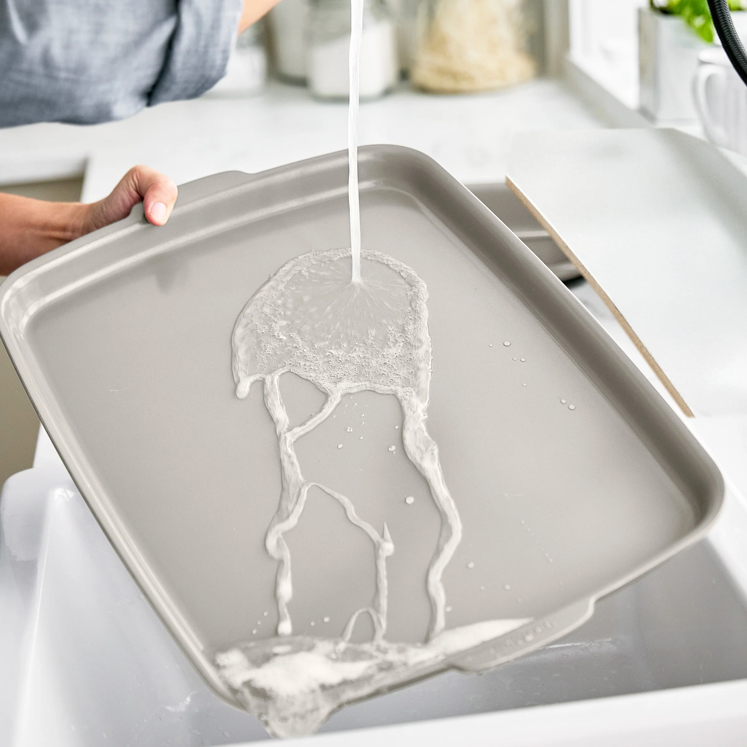 Premiere Ovenware Ceramic Nonstick 18 x 13 Half Sheet Pan Set | Taupe