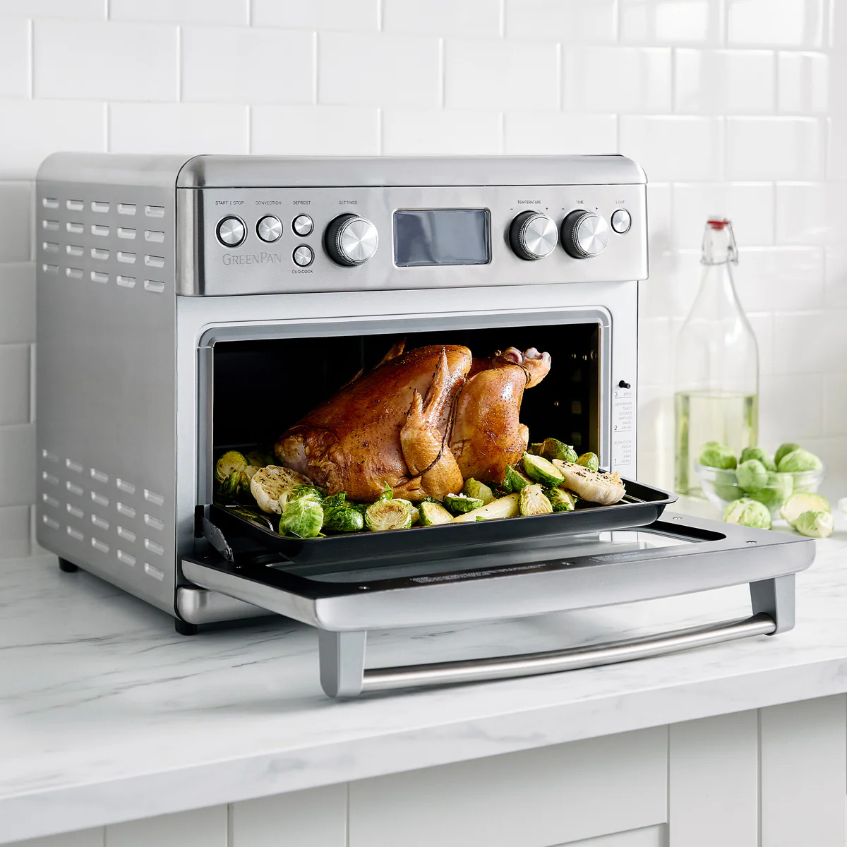 Elite Convection Air Fryer Toaster Oven | Premiere Stainless Steel
