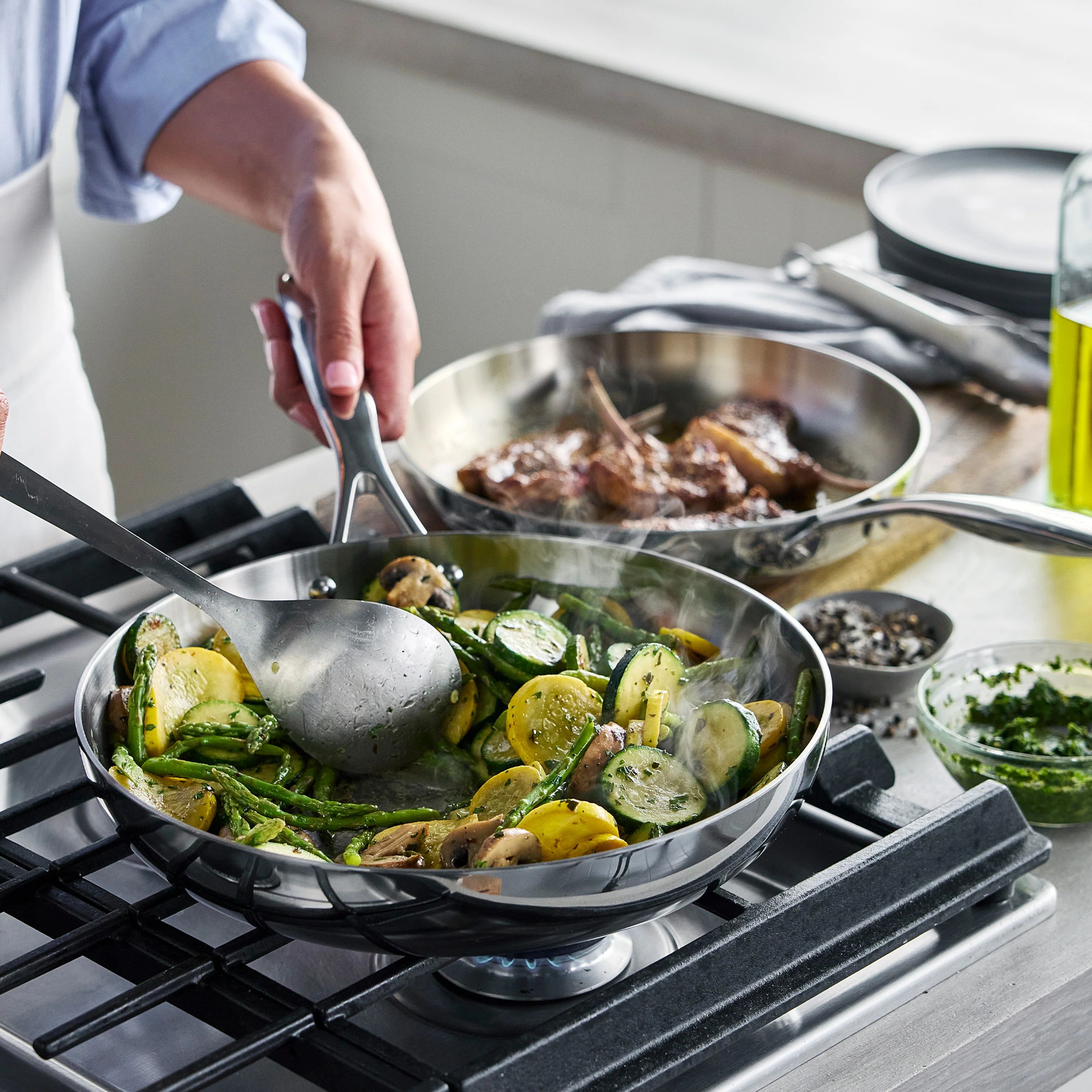 Valencia Pro Stainless Steel Uncoated 10-Piece Cookware Set