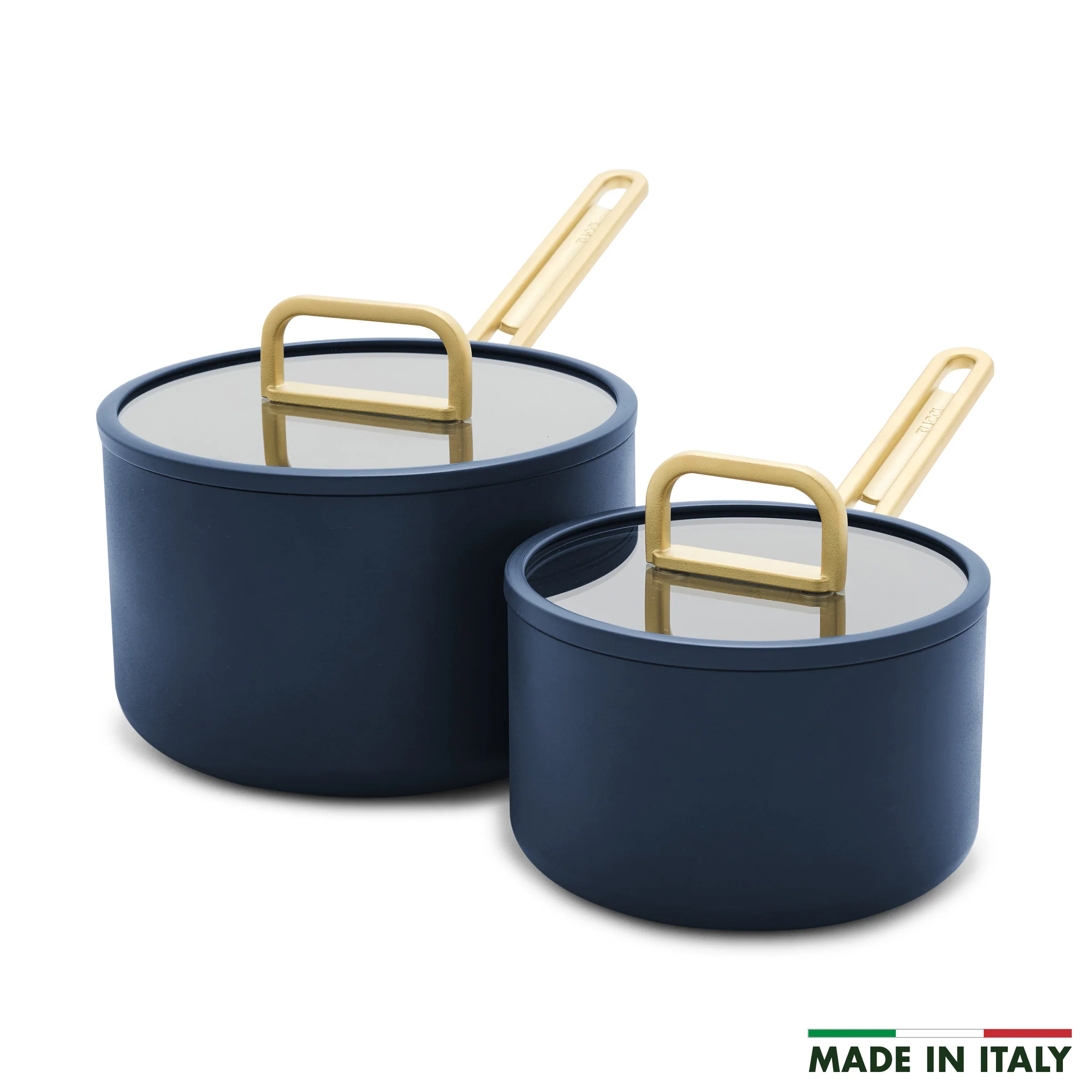 Stanley Tucci™ Ceramic Nonstick 4-Piece Saucepan Set | Marino Blue