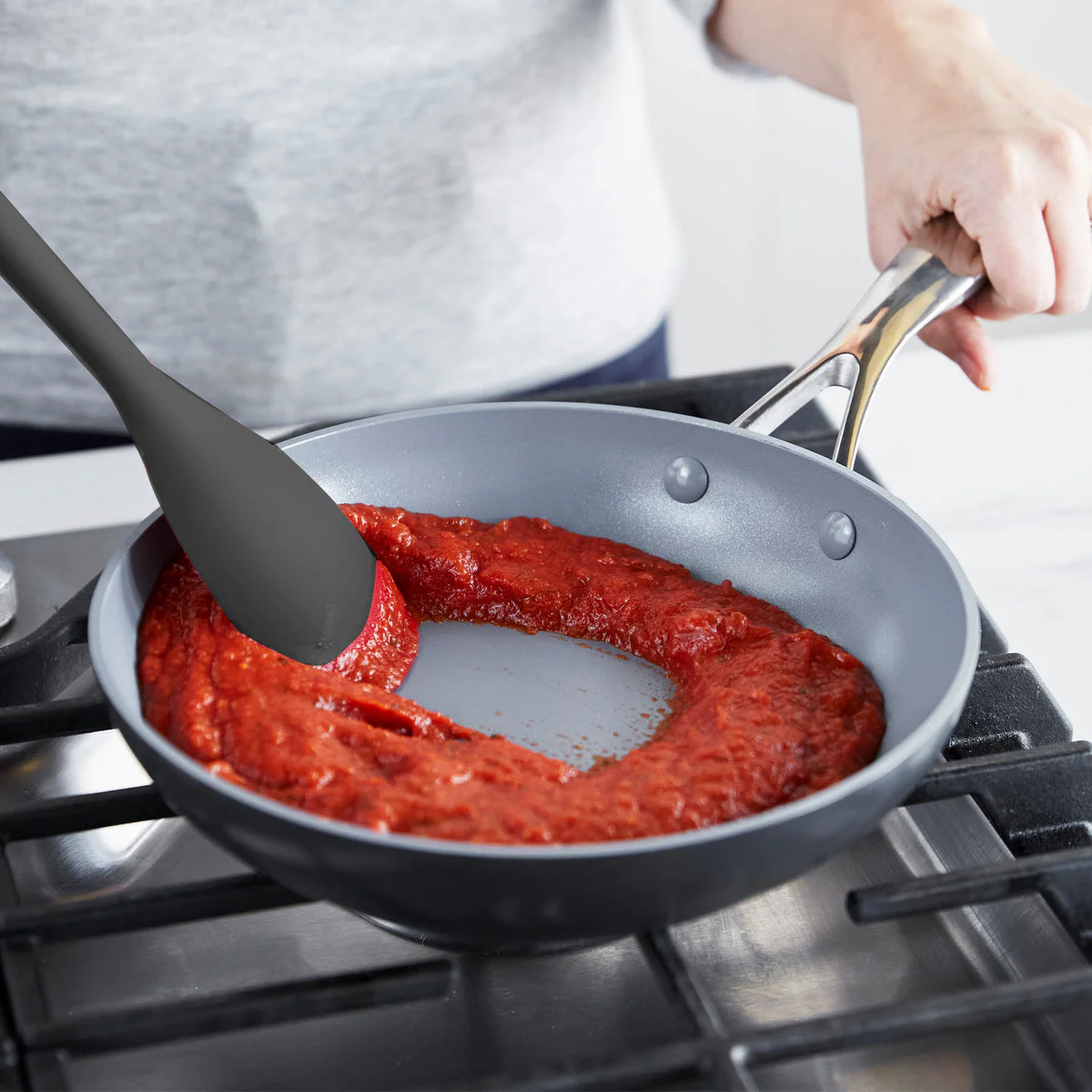 Platinum Silicone Sauté Spoon | Gray