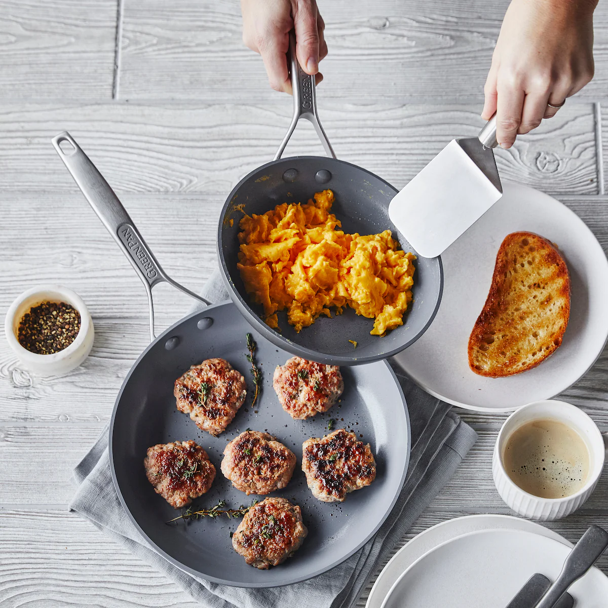 Paris Pro Ceramic Nonstick 8 and 10 Frypan Set