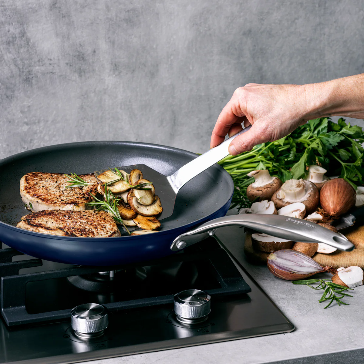 Canterbury Ceramic Nonstick 10-Piece Cookware Set | Oxford Blue