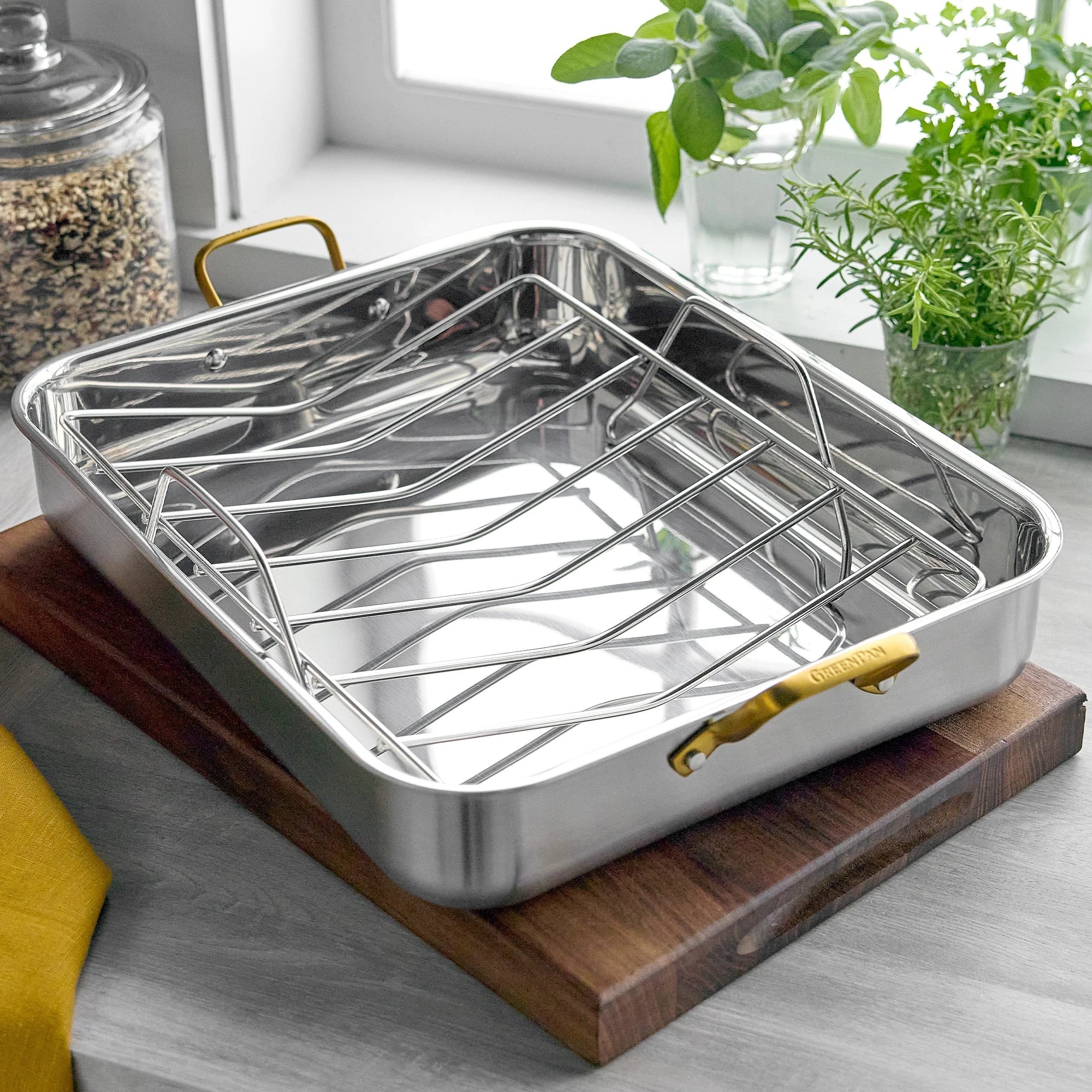 Reserve Stainless Steel 13 x 16 Roaster with Rack