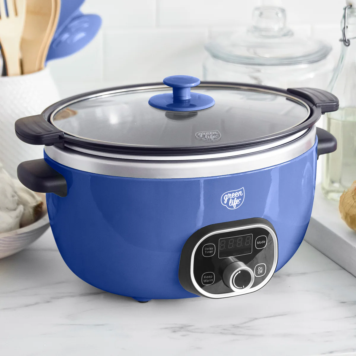 GreenLife Healthy 6-Quart Slow Cooker | Blue