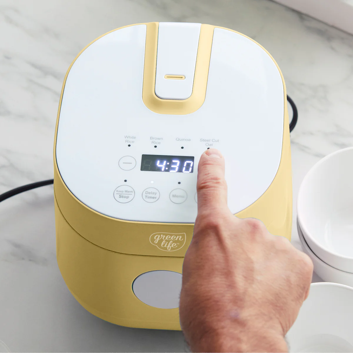 GreenLife 4-Cup Rice & Grains Cooker | Butter