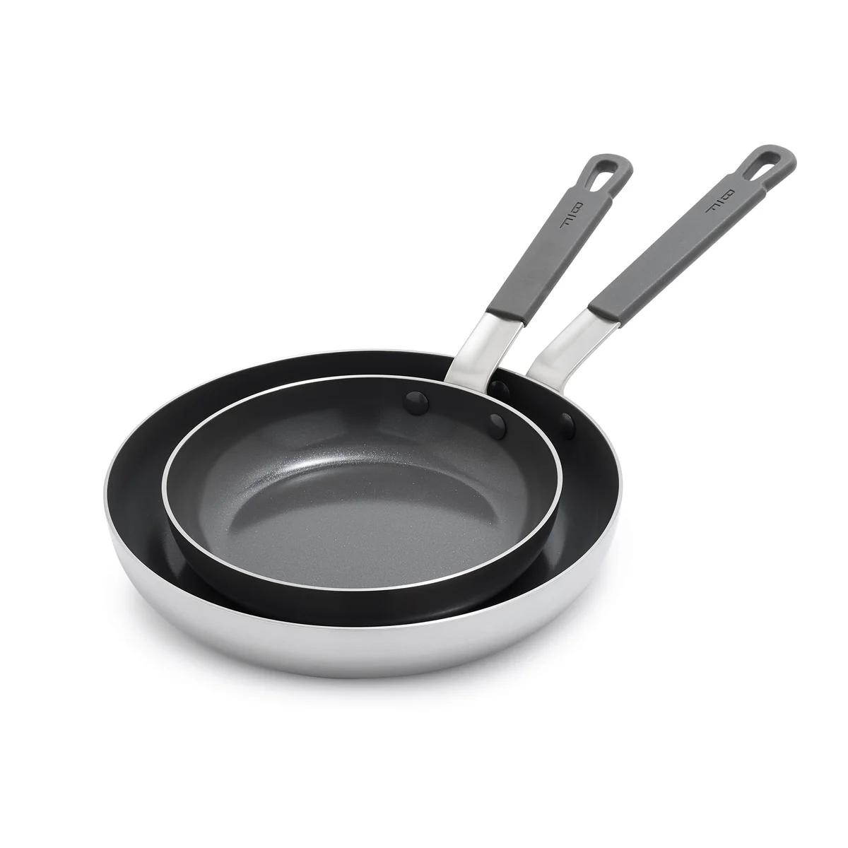 Bobby Flay by GreenPan PFAS-Free Nonstick Stainless Steel 8 and 10 Frypan Set