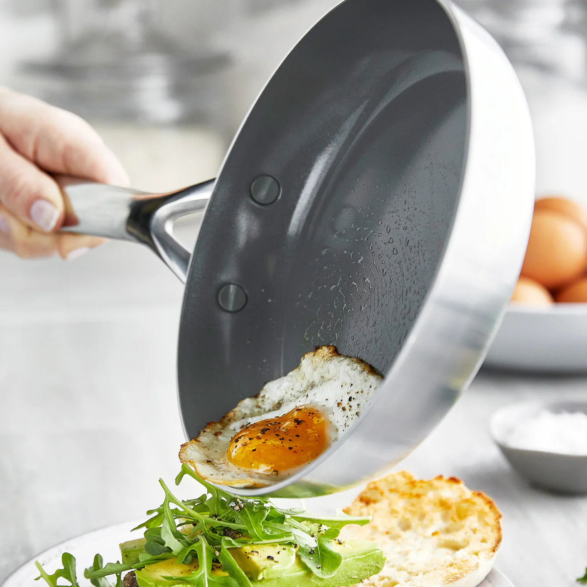 GP5 Stainless Steel 8 Frypan | Mirror Handle