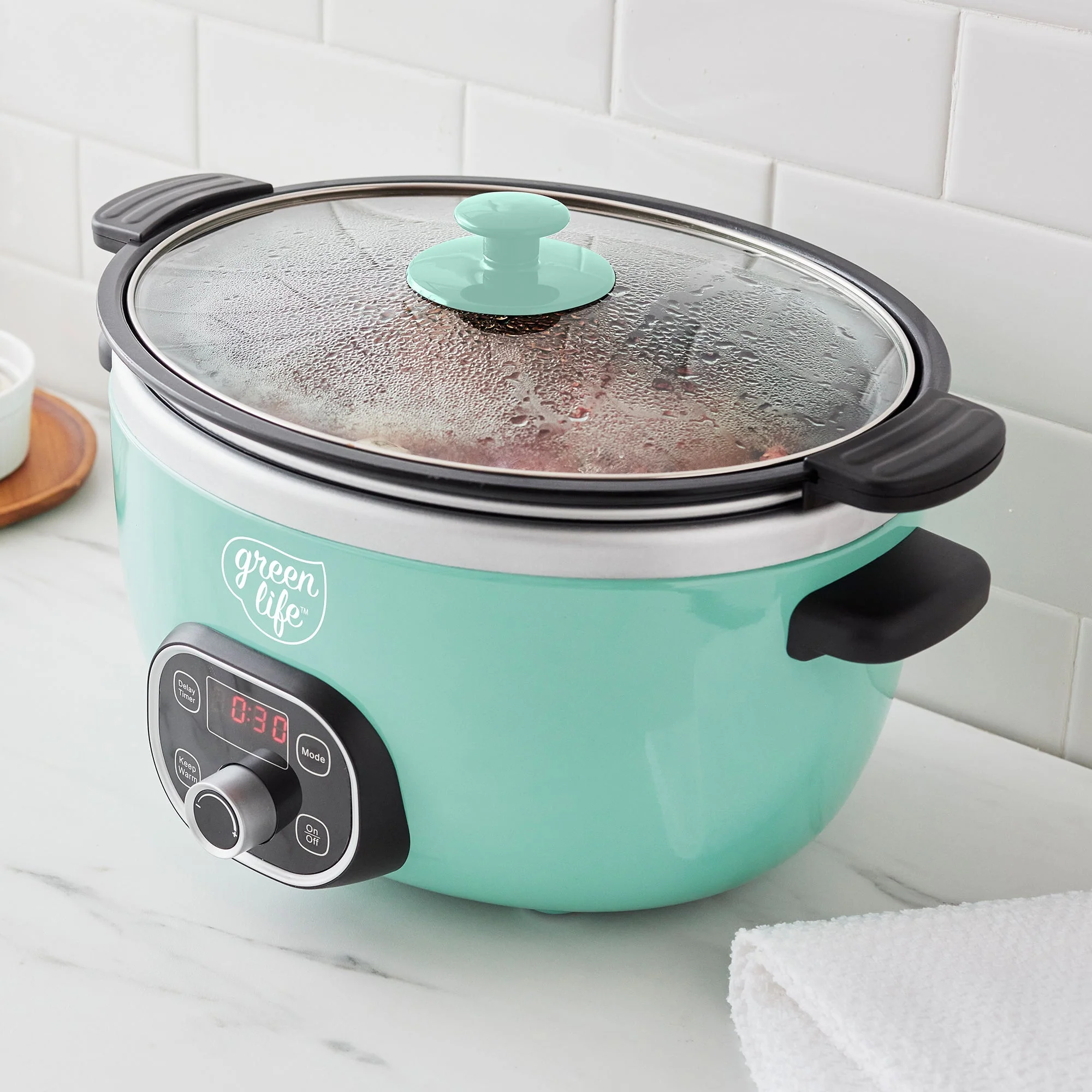 GreenLife Healthy 6-Quart Slow Cooker | Turquoise