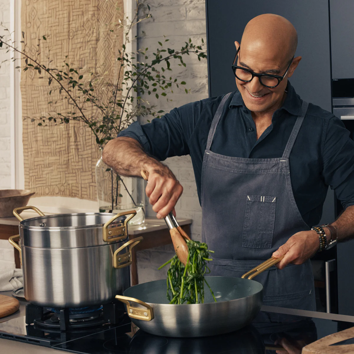 Stanley Tucci™ Uncoated Stainless Steel 6.5-Quart Stanley Pan with Lid