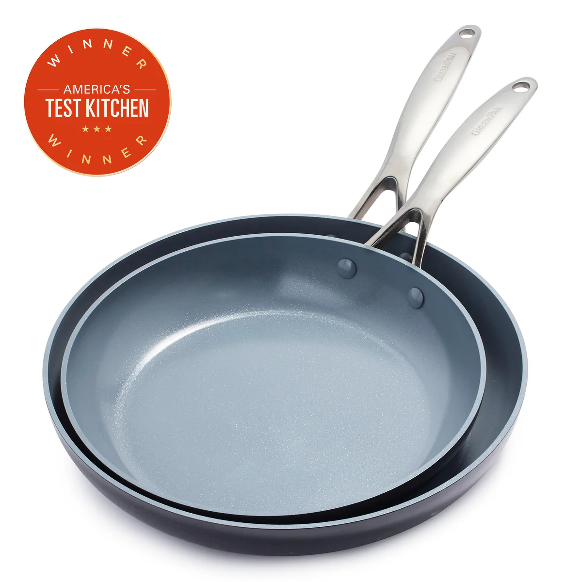 Valencia Pro Ceramic Nonstick 10 and 12 Frypan Set