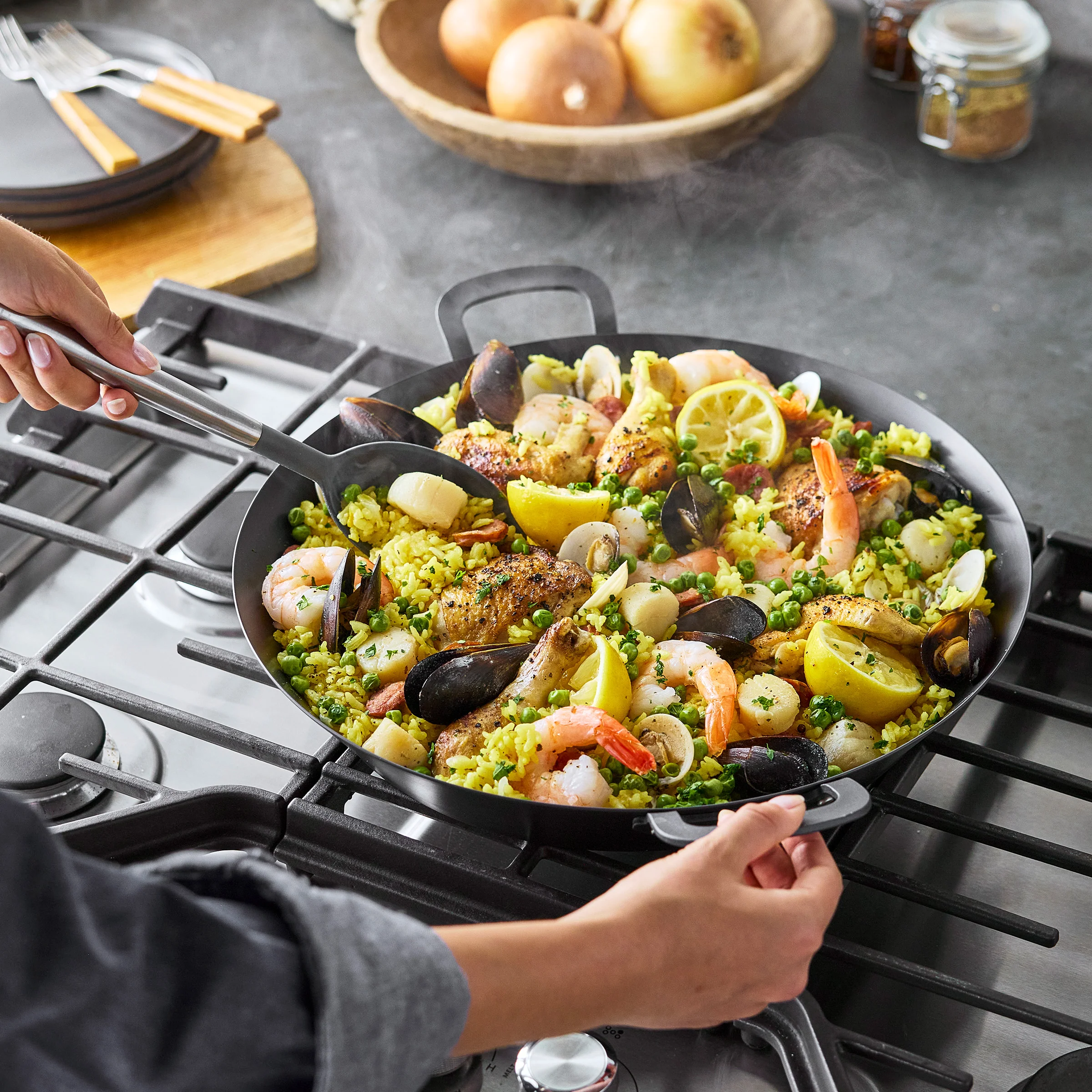 Bobby Flay by GreenPan 15 Carbon Steel Paella Pan