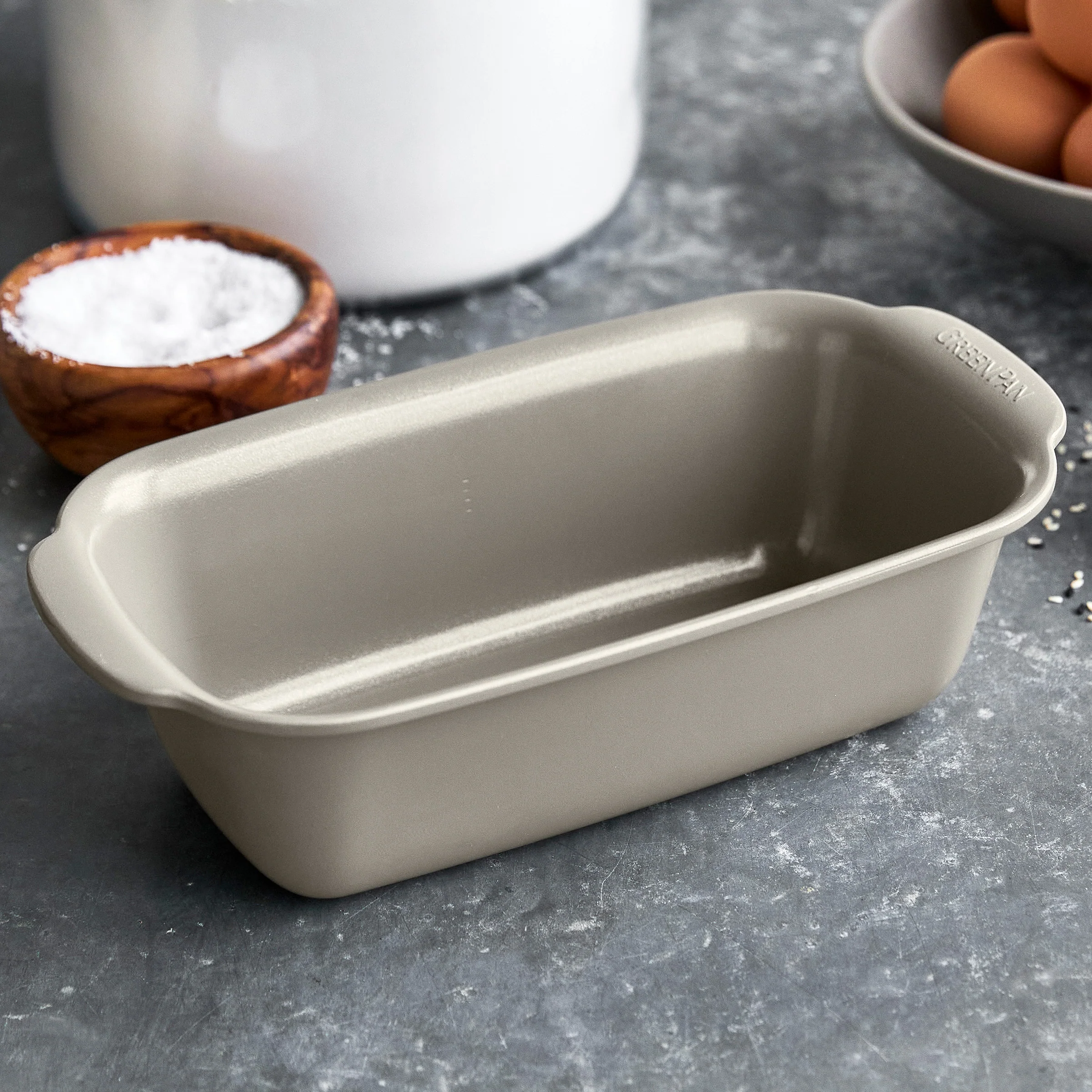 Premiere Ovenware Ceramic Nonstick 1 lb. Loaf Pan | Taupe