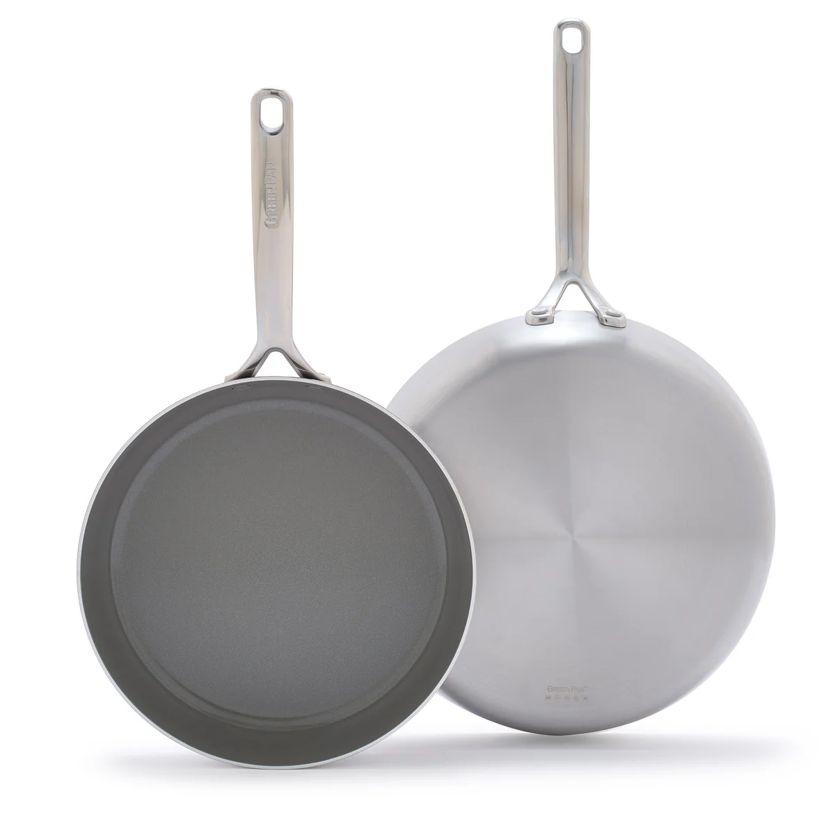 GP5 Stainless Steel 10 and 12 Frypan Set | Mirror Handles