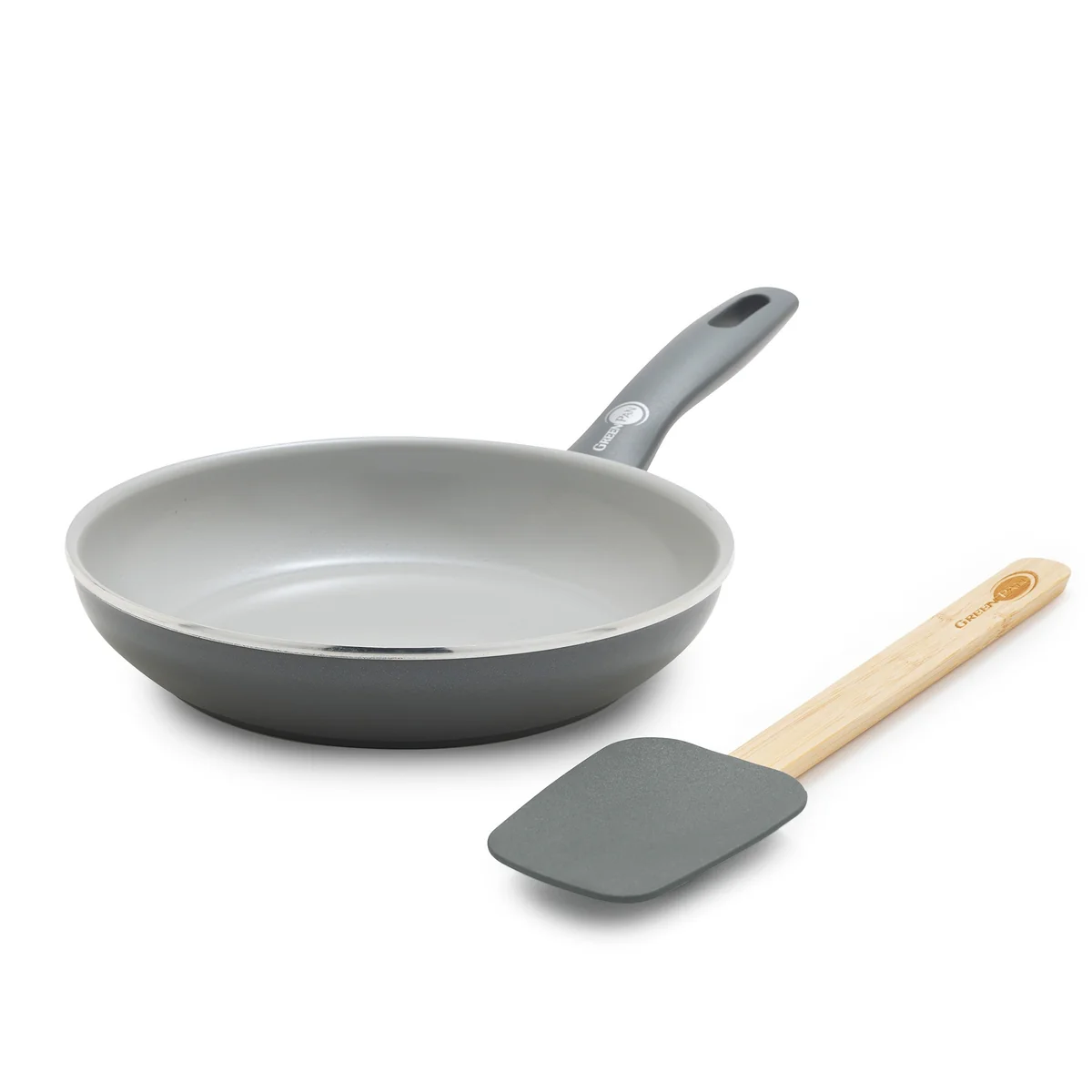Dover Ceramic Nonstick 8 Frypan with Spatula | Charcoal Gray
