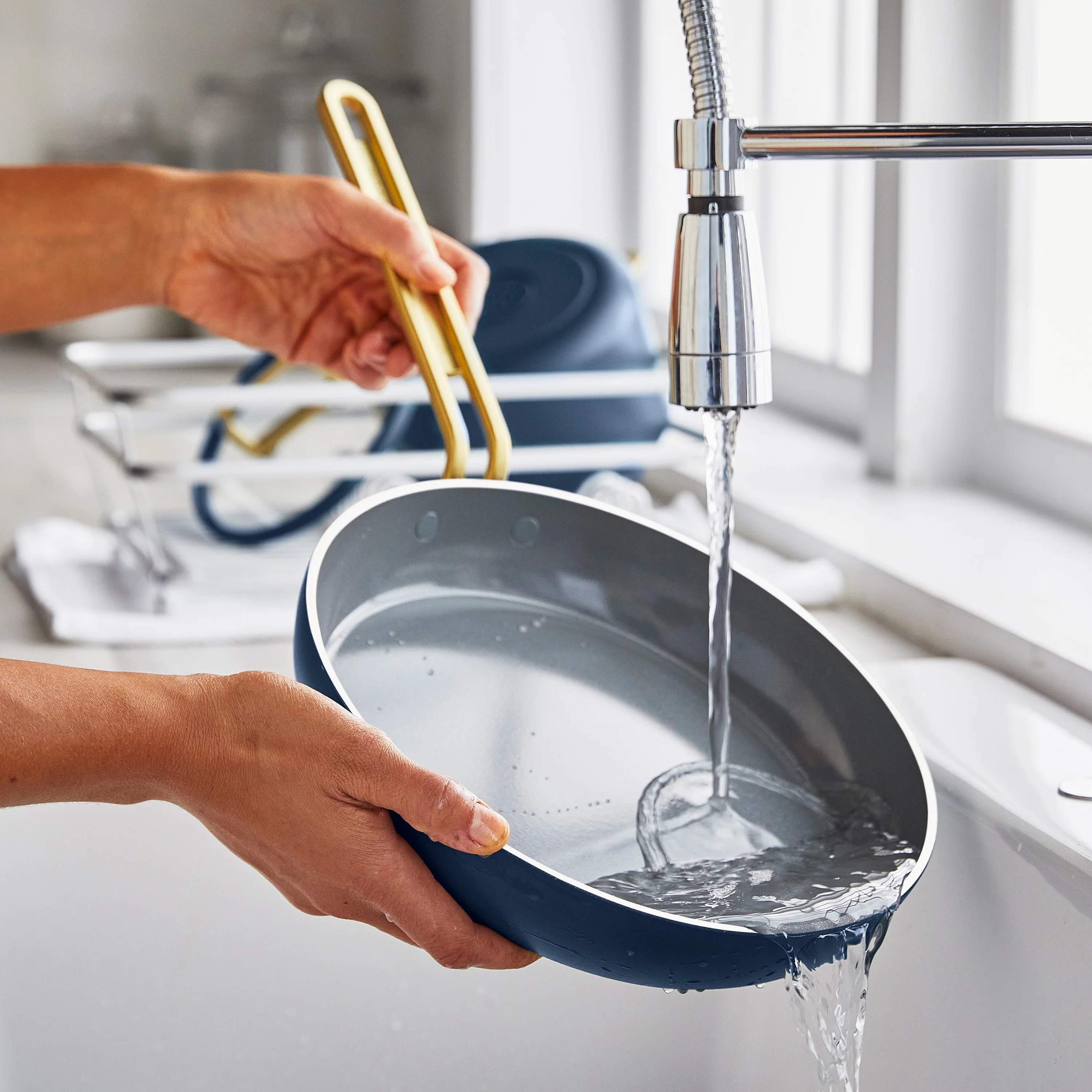 Stanley Tucci™ Ceramic Nonstick 11-Piece Cookware Set with The Tucci Cookbook | Marino Blue