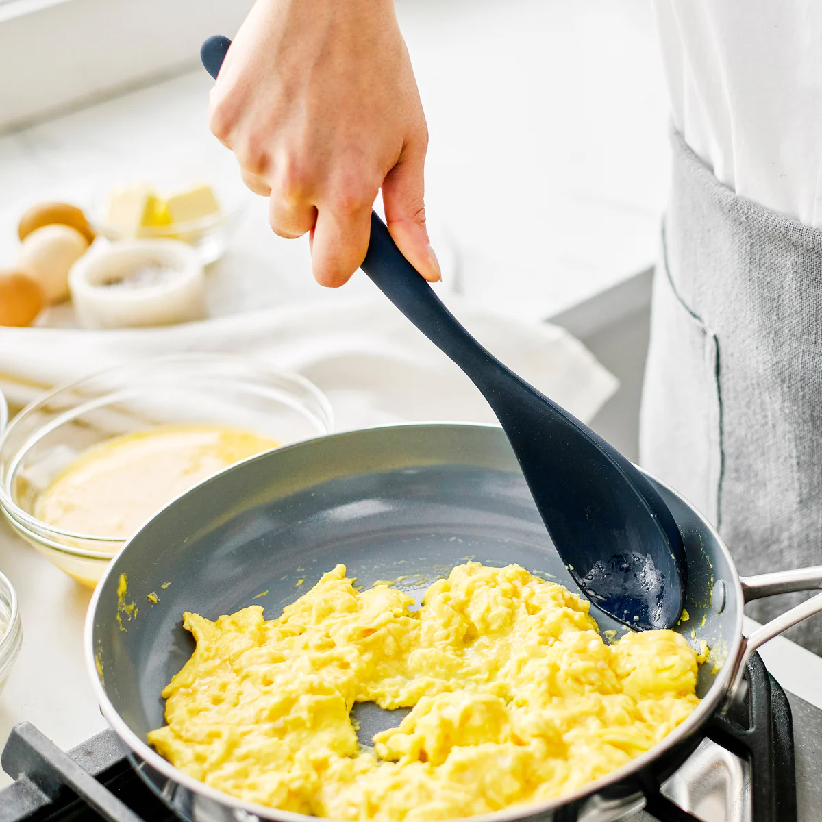 Premiere Silicone Solid Spoon | Oxford Blue