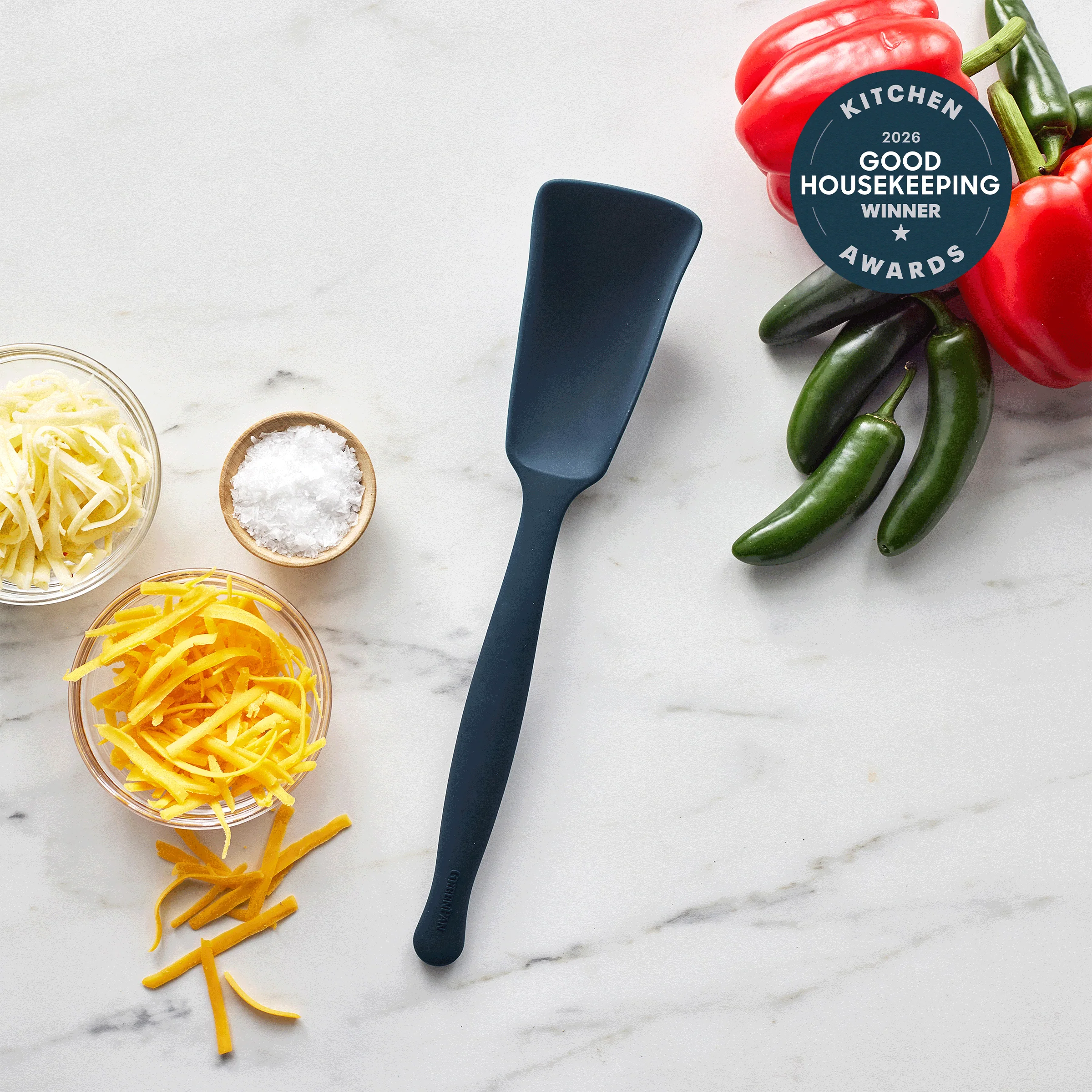 Premiere Silicone Deep Rectangle Spoon | Oxford Blue