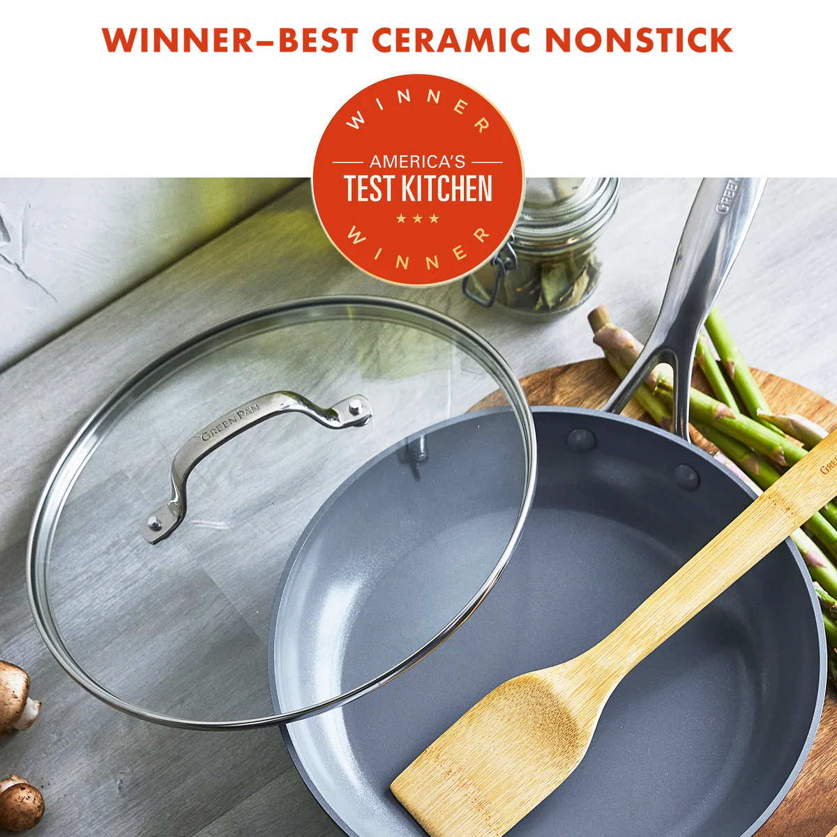 Valencia Pro Ceramic Nonstick 10 Frypan with Lid