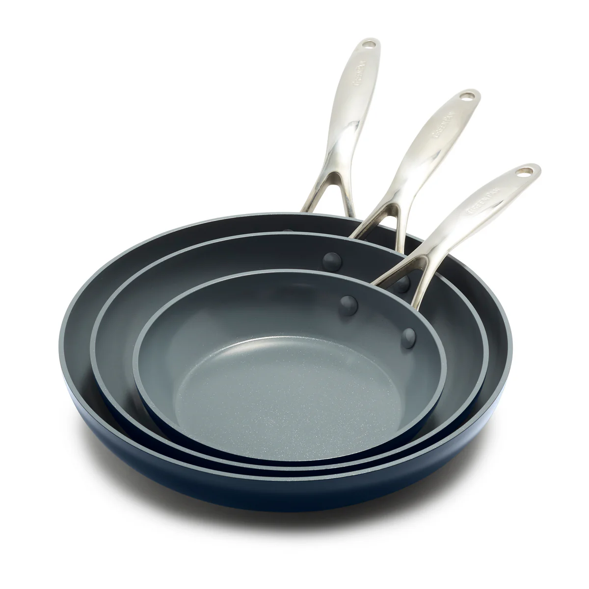 Valencia Pro Ceramic Nonstick 8, 9.5, and 11 Frypan Set | Twilight