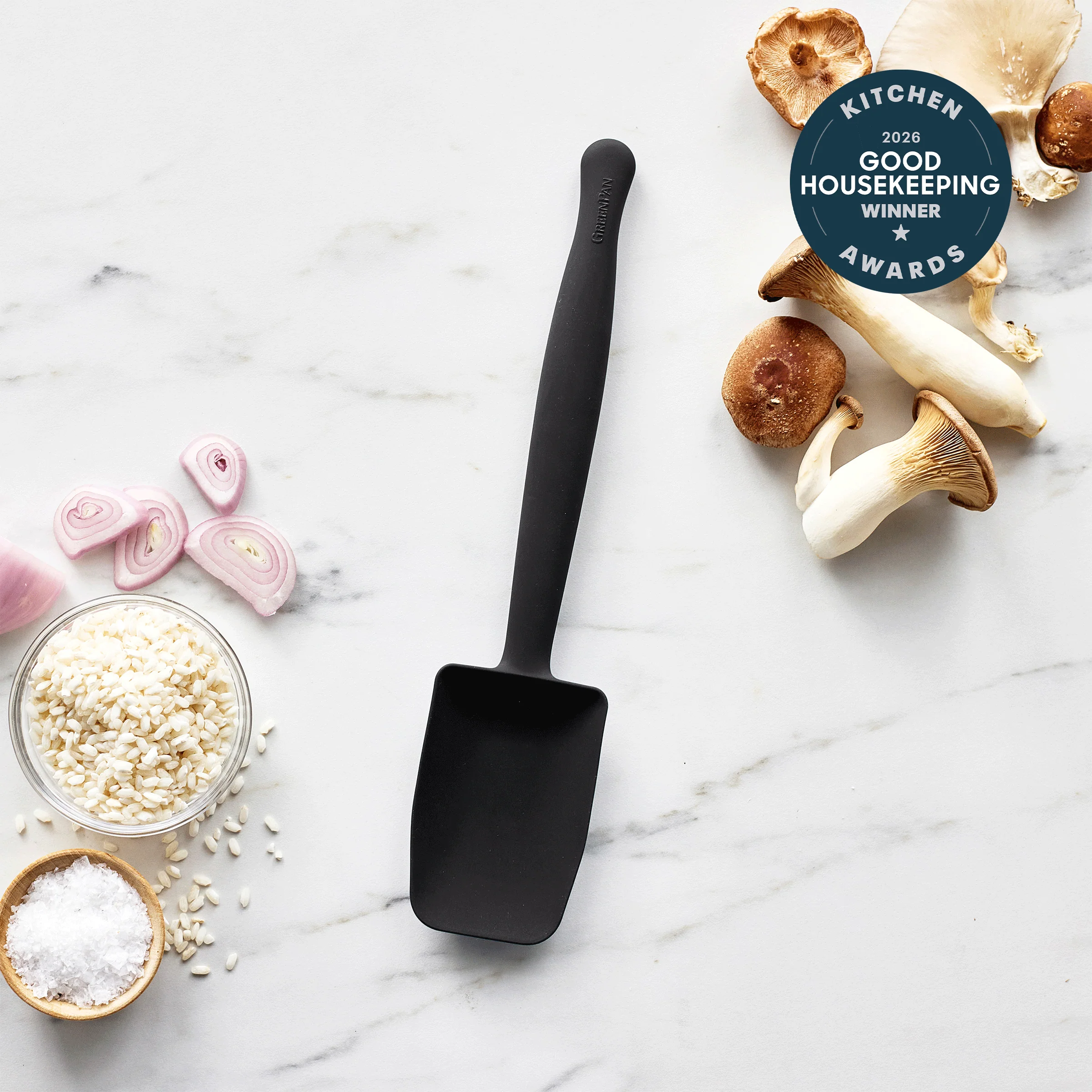 Premiere Silicone Deep Sauté Spoon | Black