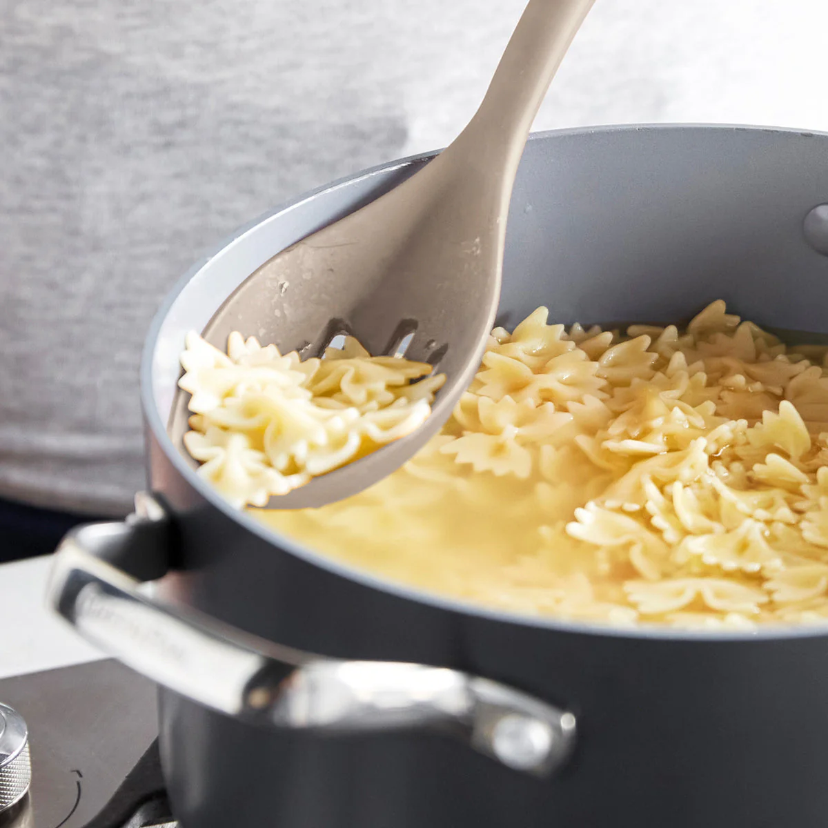 Platinum Silicone Slotted Spoon | Taupe