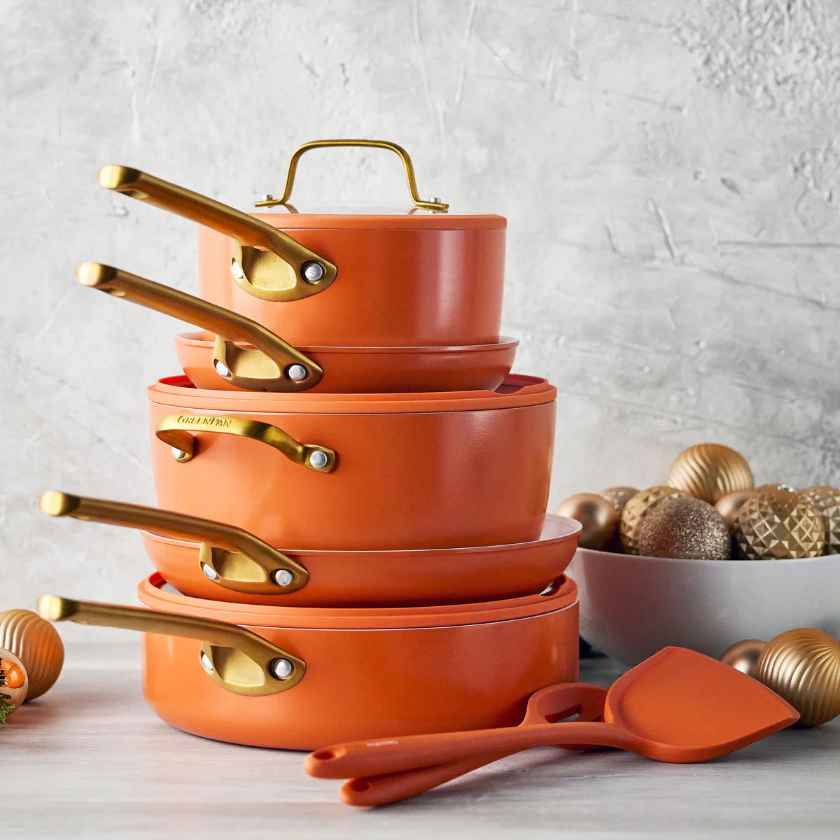 Reserve Pro Ceramic Nonstick 10-Piece Cookware Set | Harvest