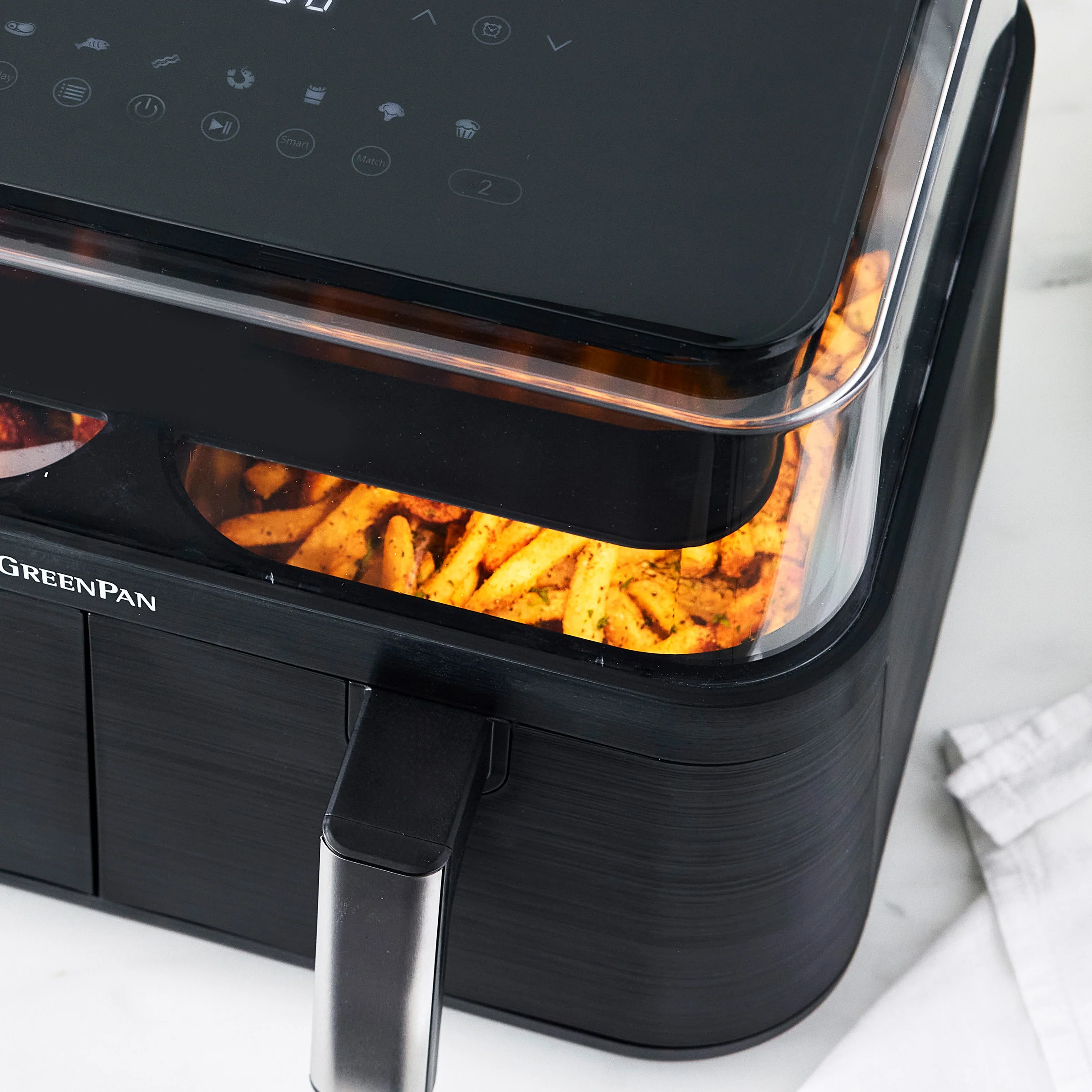 Bistro 10-Quart 360˚ Clear View Double Air Fryer