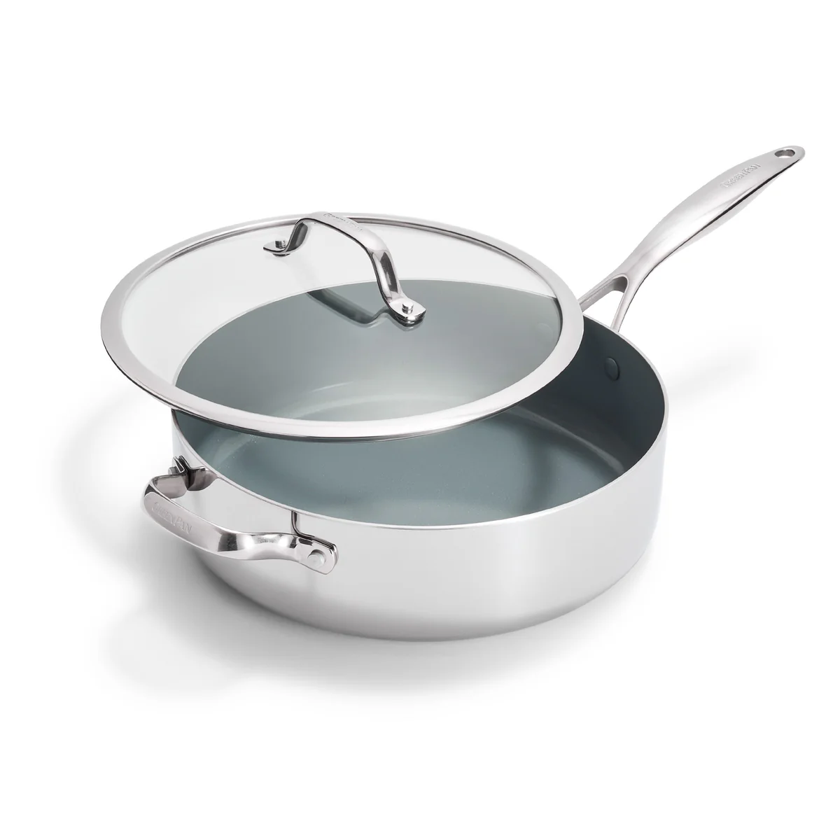 Valencia Pro Stainless Steel 5-Quart Sauté Pan with Lid