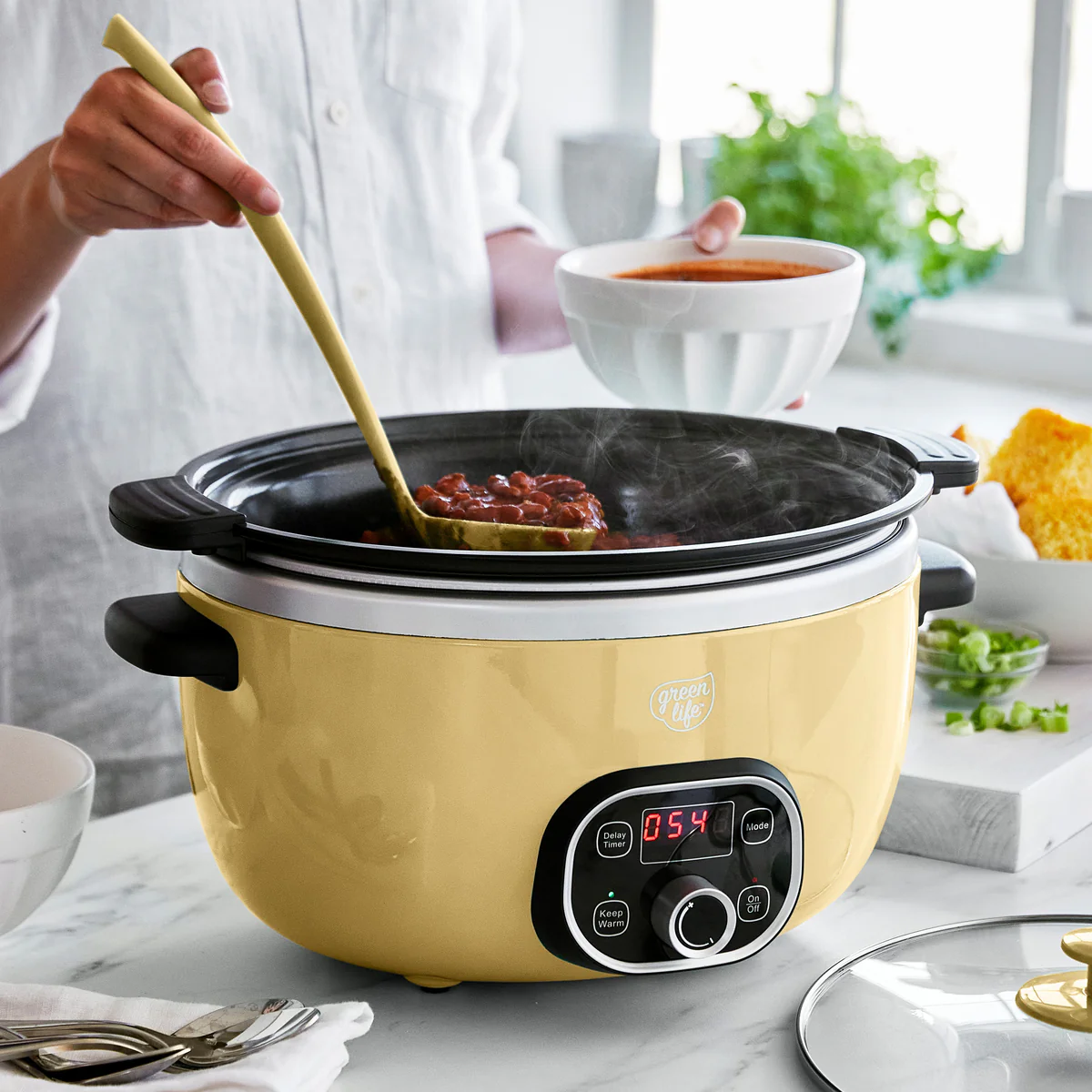 GreenLife Healthy 6-Quart Slow Cooker | Butter