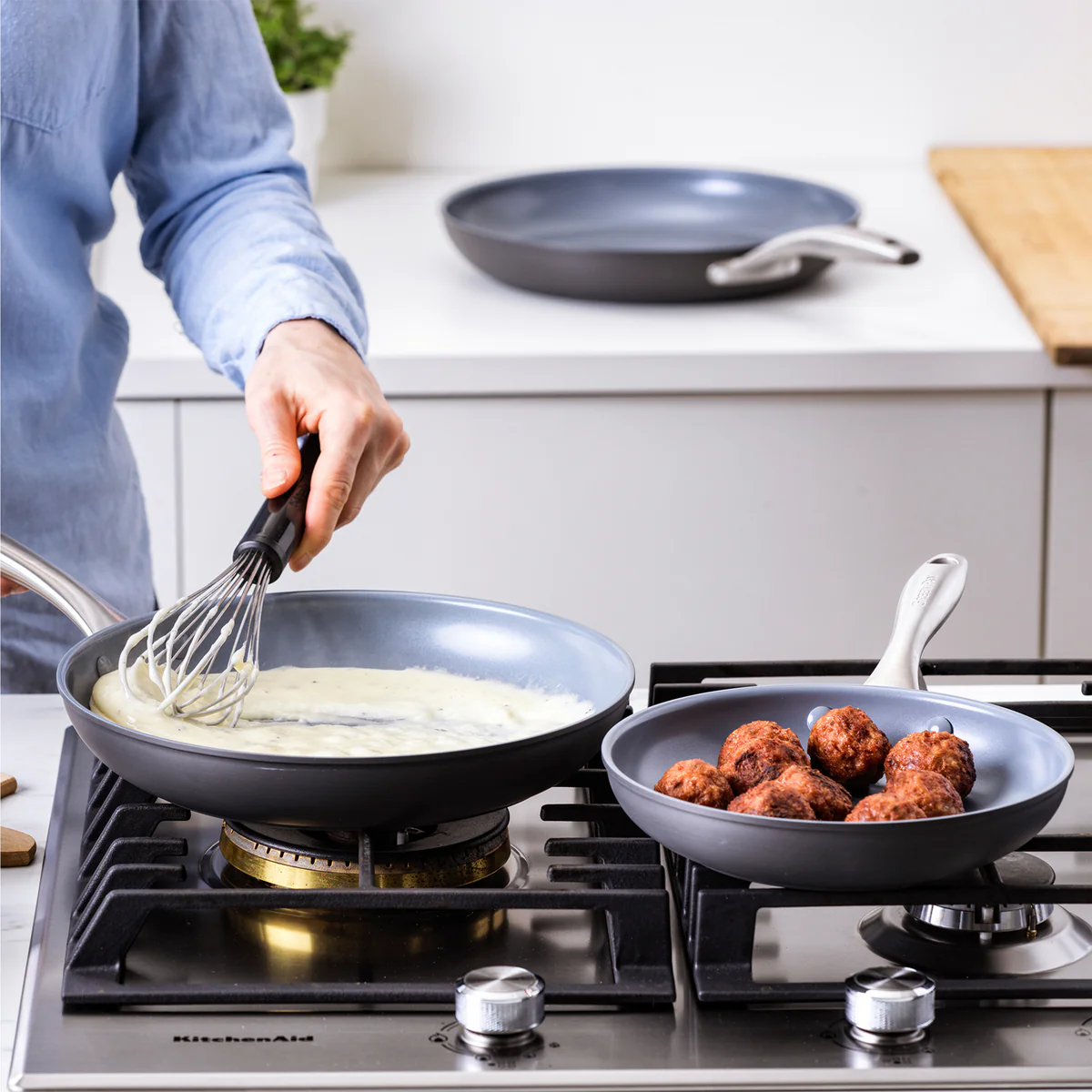 Lima Ceramic Nonstick 8, 10 and 12 Frypan Set