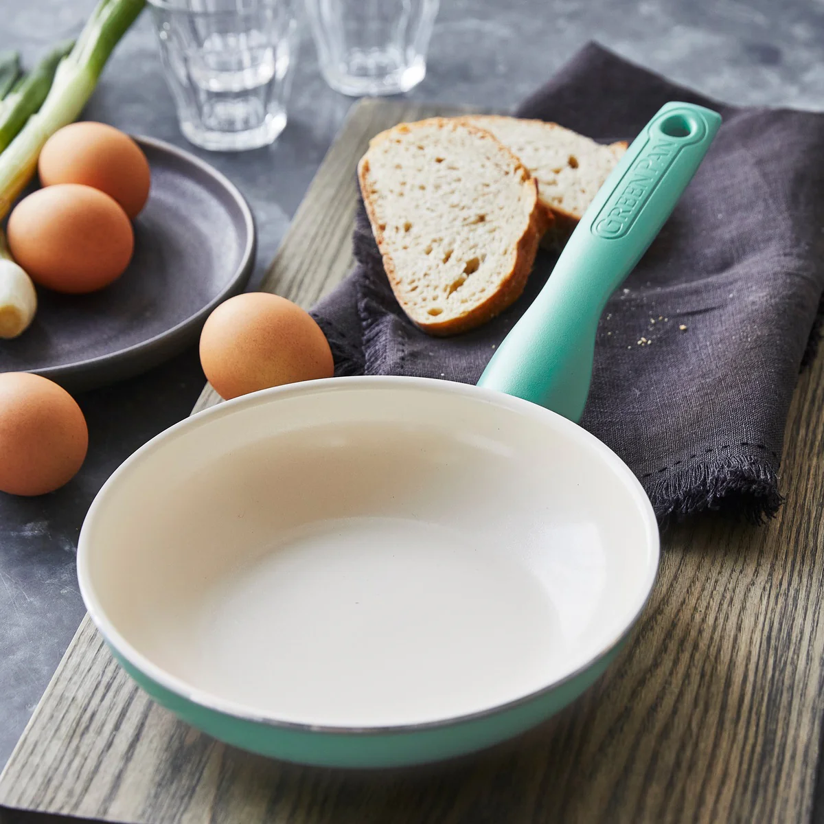 Rio Ceramic Nonstick 7, 9.5 and 11 Frypan Set | Turquoise