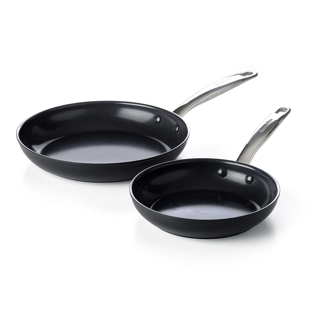Chatham Black Ceramic Nonstick 8 and 10 Frypan Set
