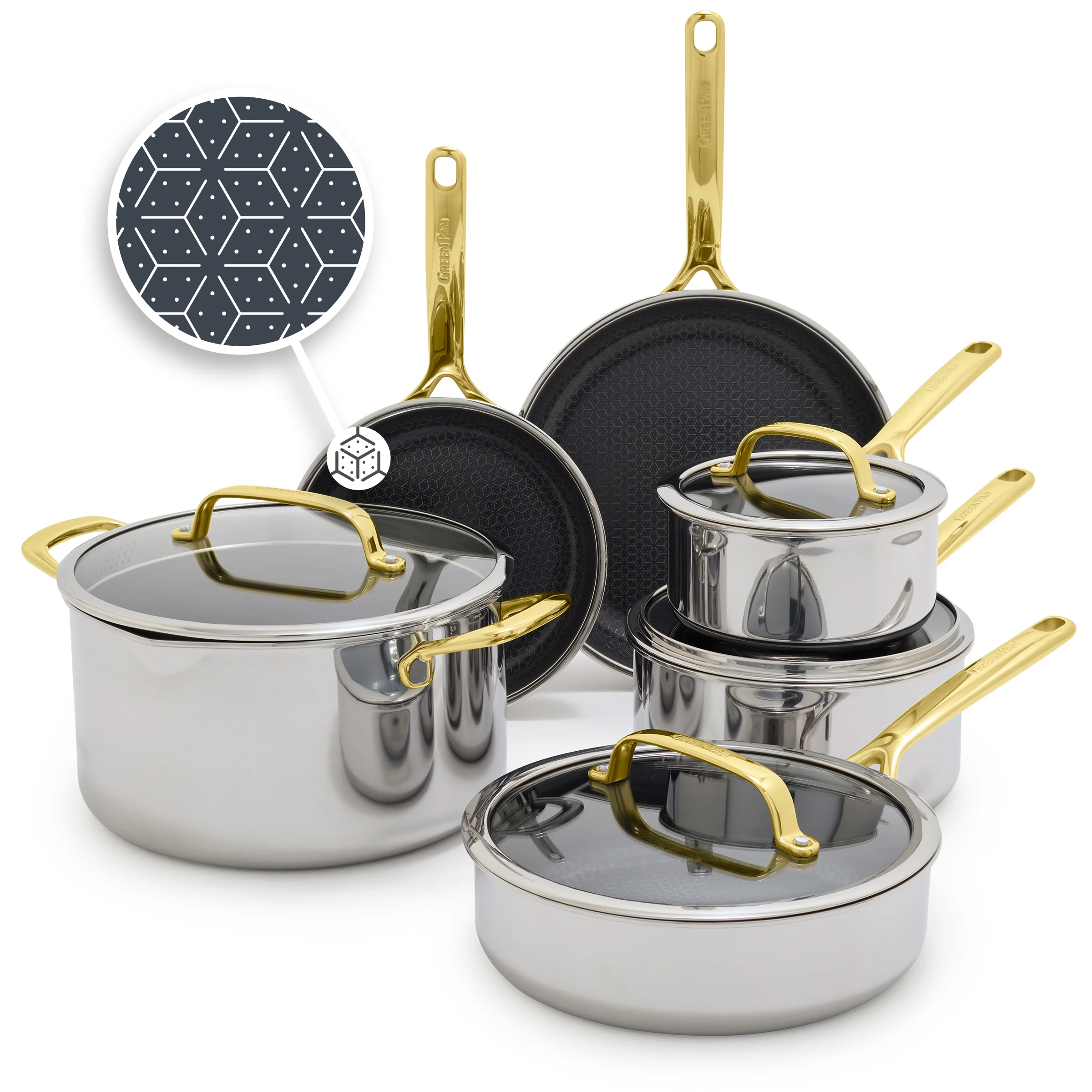 Spectra Gold Thermobond Hybrid Ceramic Nonstick 10-Piece Cookware Set